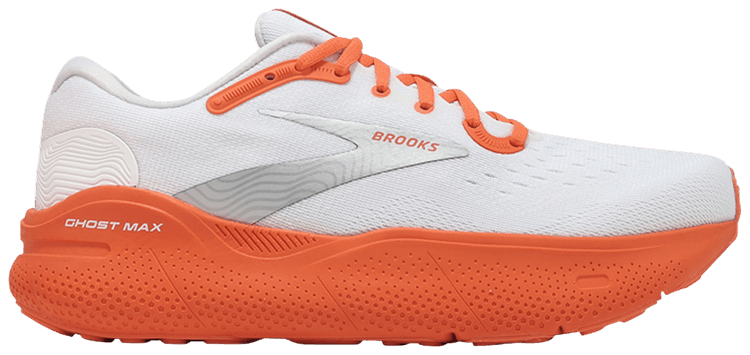Brooks Ghost Max White Orange