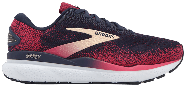 Brooks Wmns Ghost 16 2E Wide Peacoat Raspberry