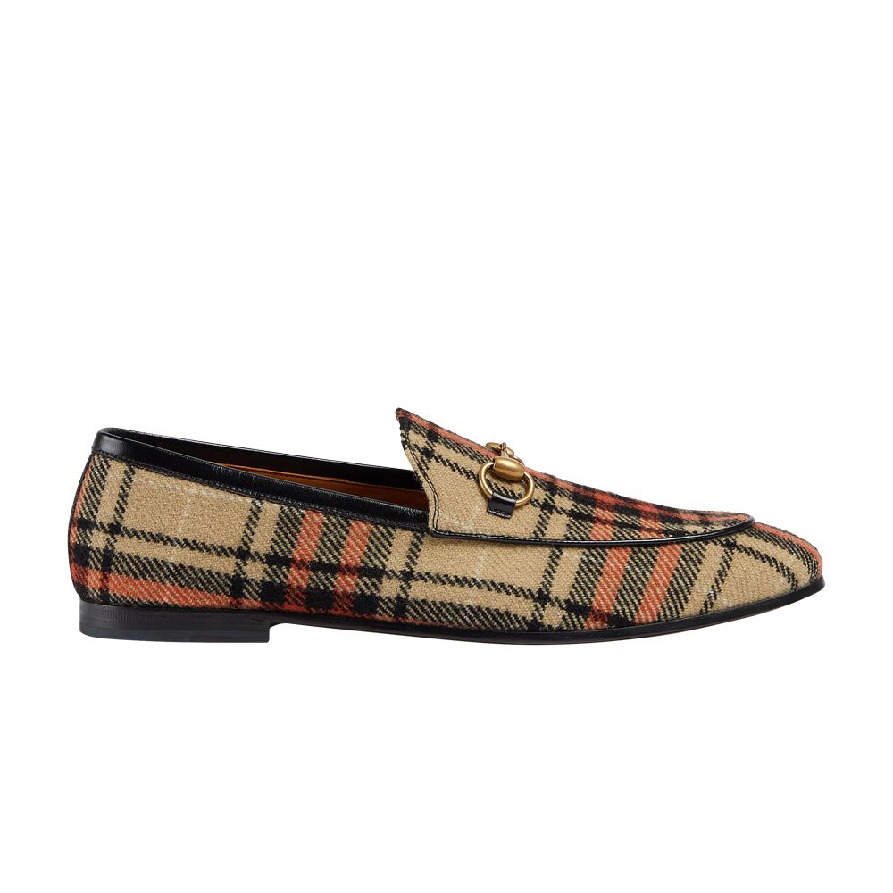 Gucci Jordaan Loafer 'Tartan' | Brown | Men's Size 8.5 - 430088-FAATN-9149