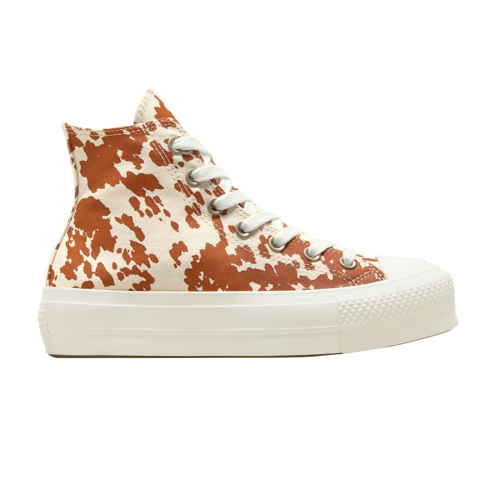 Pre-owned Converse Wmns Chuck Taylor All Star Lift Platform High 'animal Print' In Brown