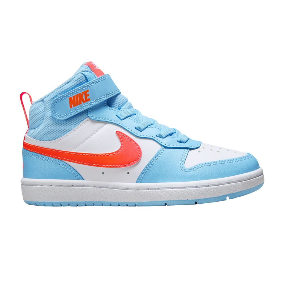 Pre-owned Nike Court Borough Mid 2 Ps 'aquarius Blue Orange' | Kid's Size 3