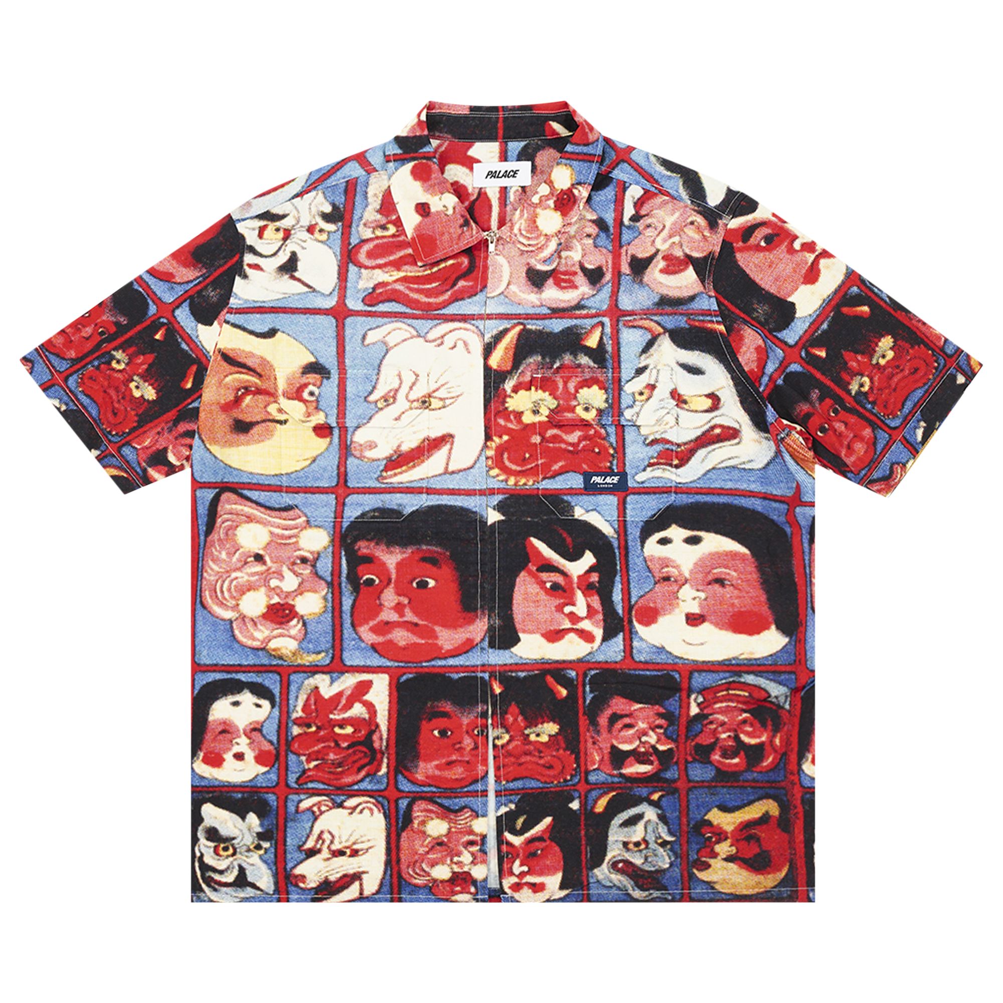 Pre-owned Palace D-man Shirt 'masks' In Multi-color