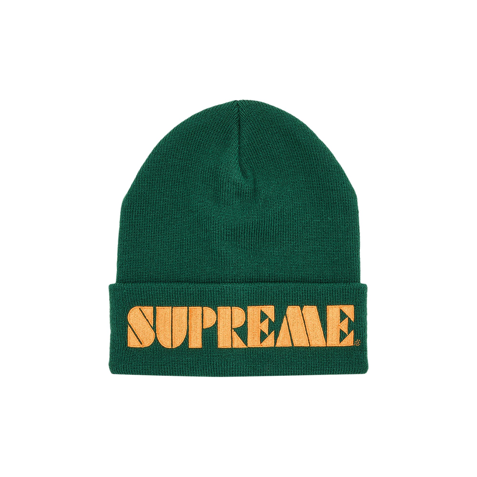 Pre-owned Supreme Stencil Beanie 'dark Green'