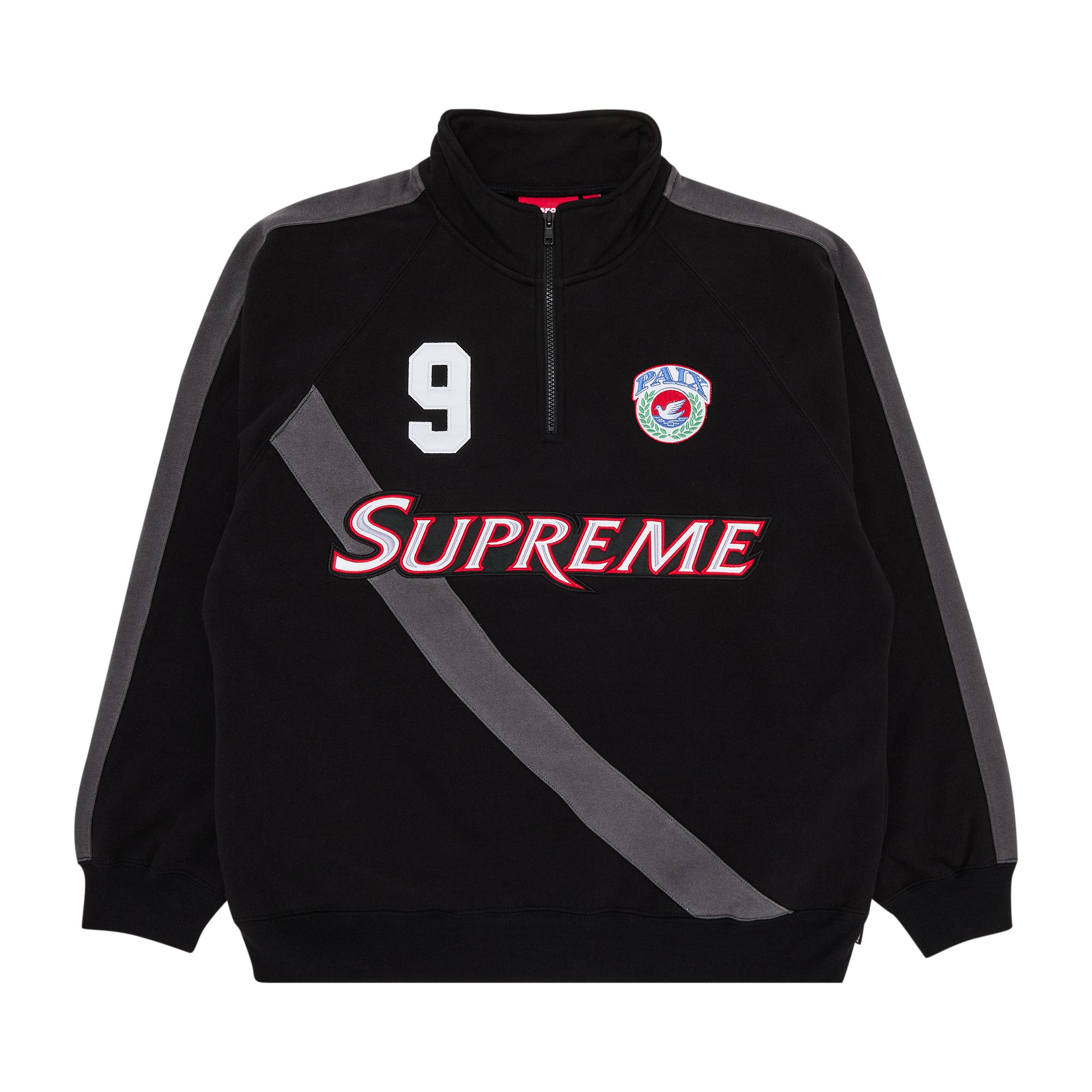 Pre-owned Supreme Equipé Half Zip Sweatshirt 'black'