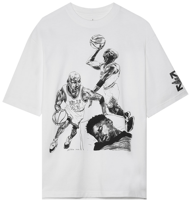 Air Jordan ✖️Off White Tシャツ Off-White x Jordan T-shirt White – shoegamemanila
