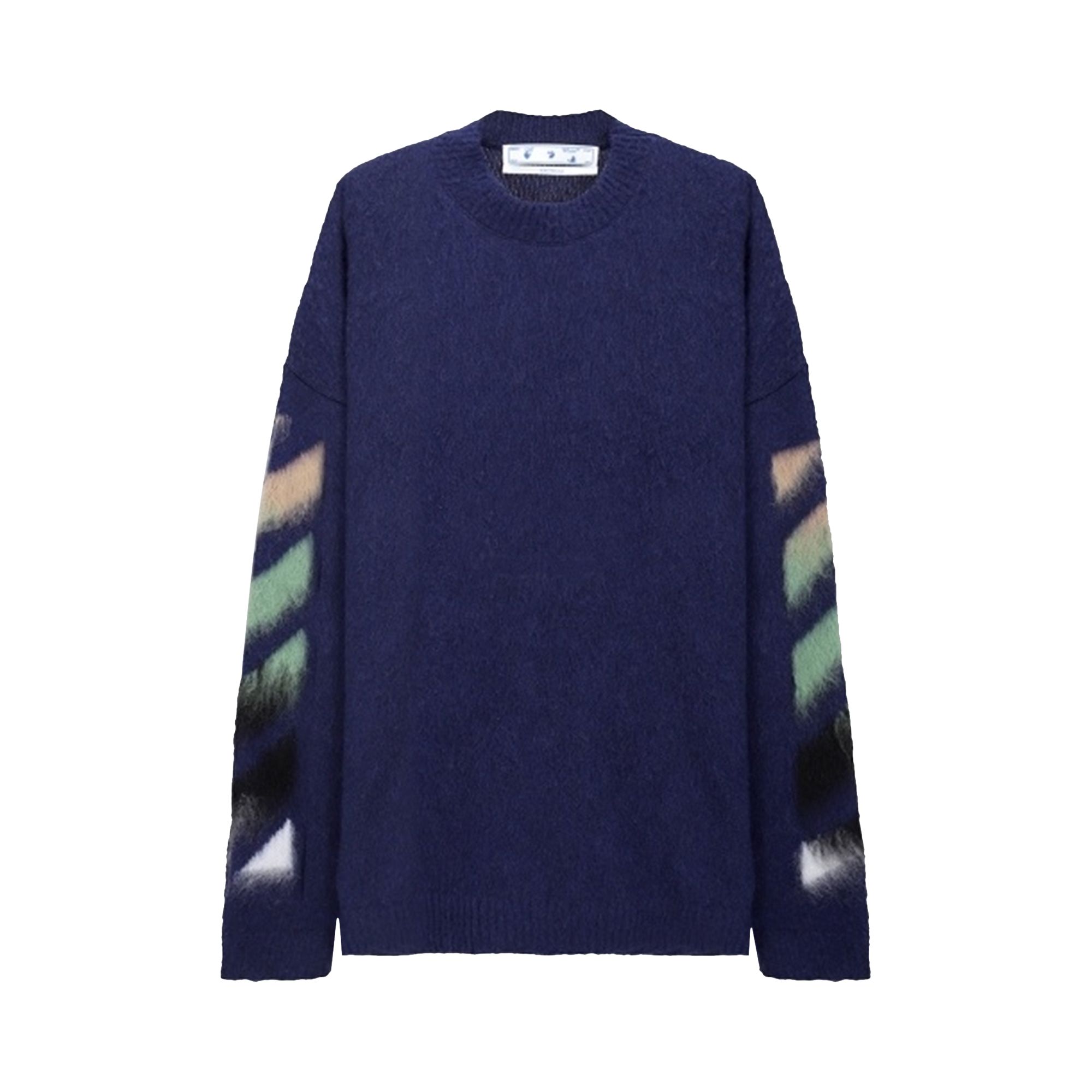 Off-White Brushed Crewneck 'Blue' | Men's Size L