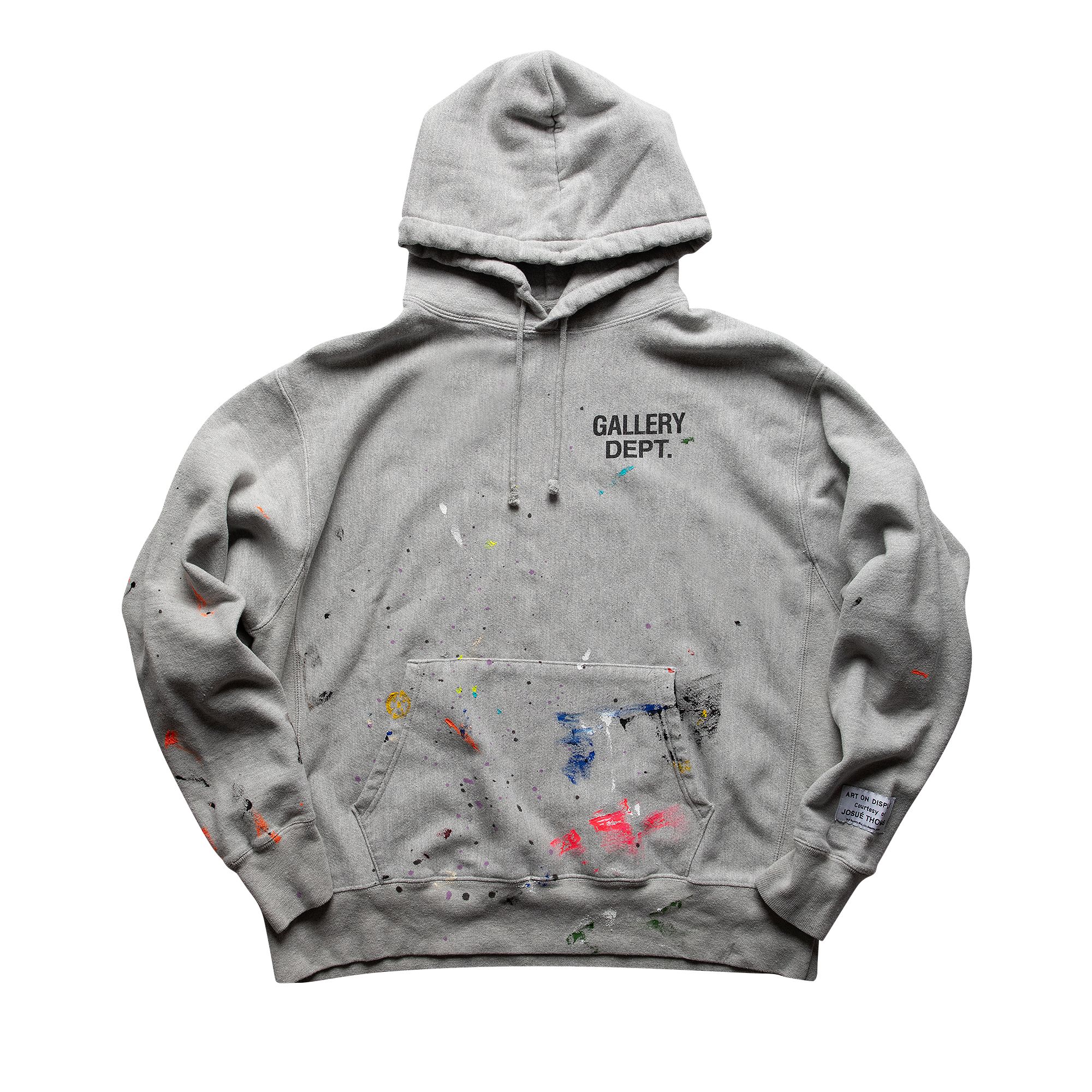 Pre-owned Gallery Dept. Logo Painted Hoodie 'grey' | Men's Size S In Gray