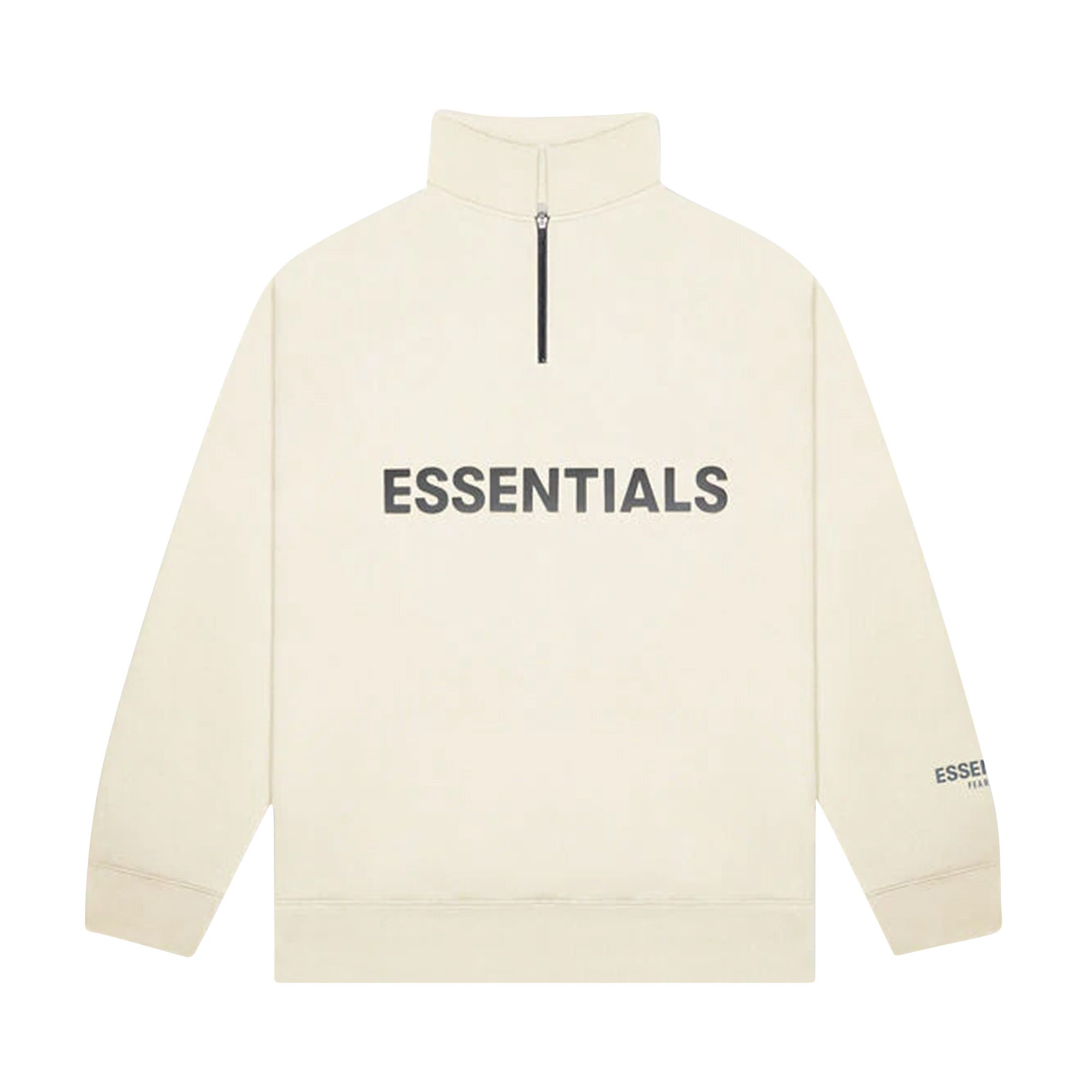 Fear of God Essentials Half Zip Sweatshirt 'Cream' | Men's Size L
