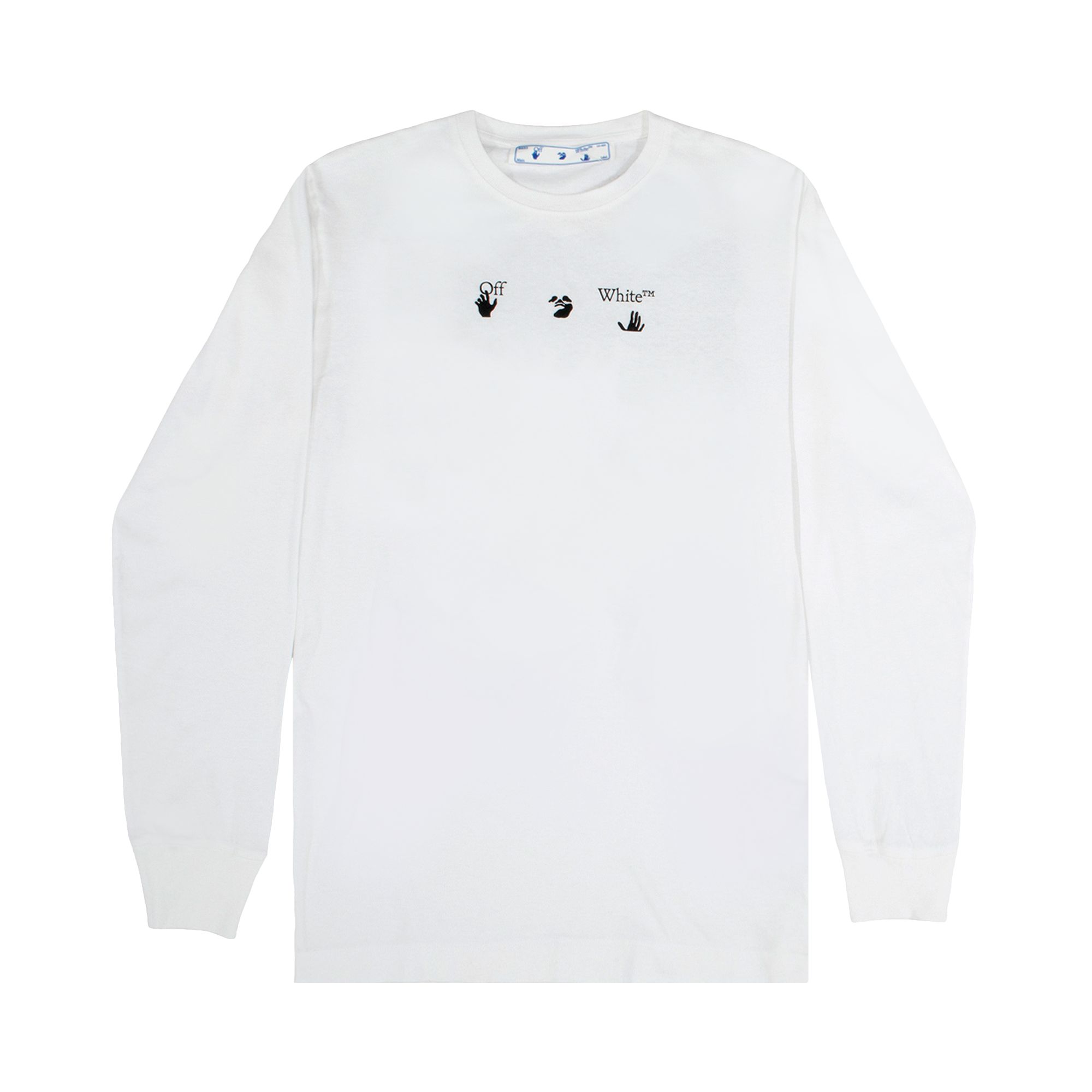 Off-White Marker Long-Sleeve Tee 'White/Blue' | Men's Size S