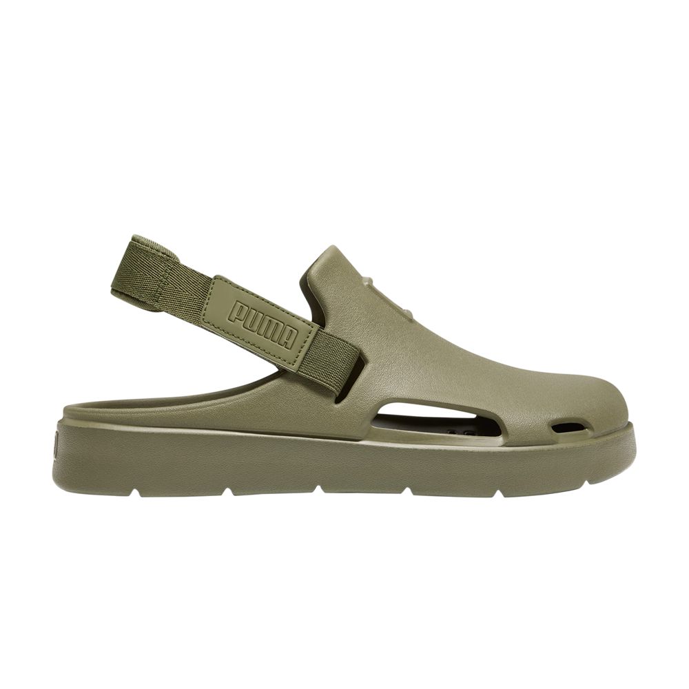 Pre-owned Puma Shibui Mule 'olive' In Green