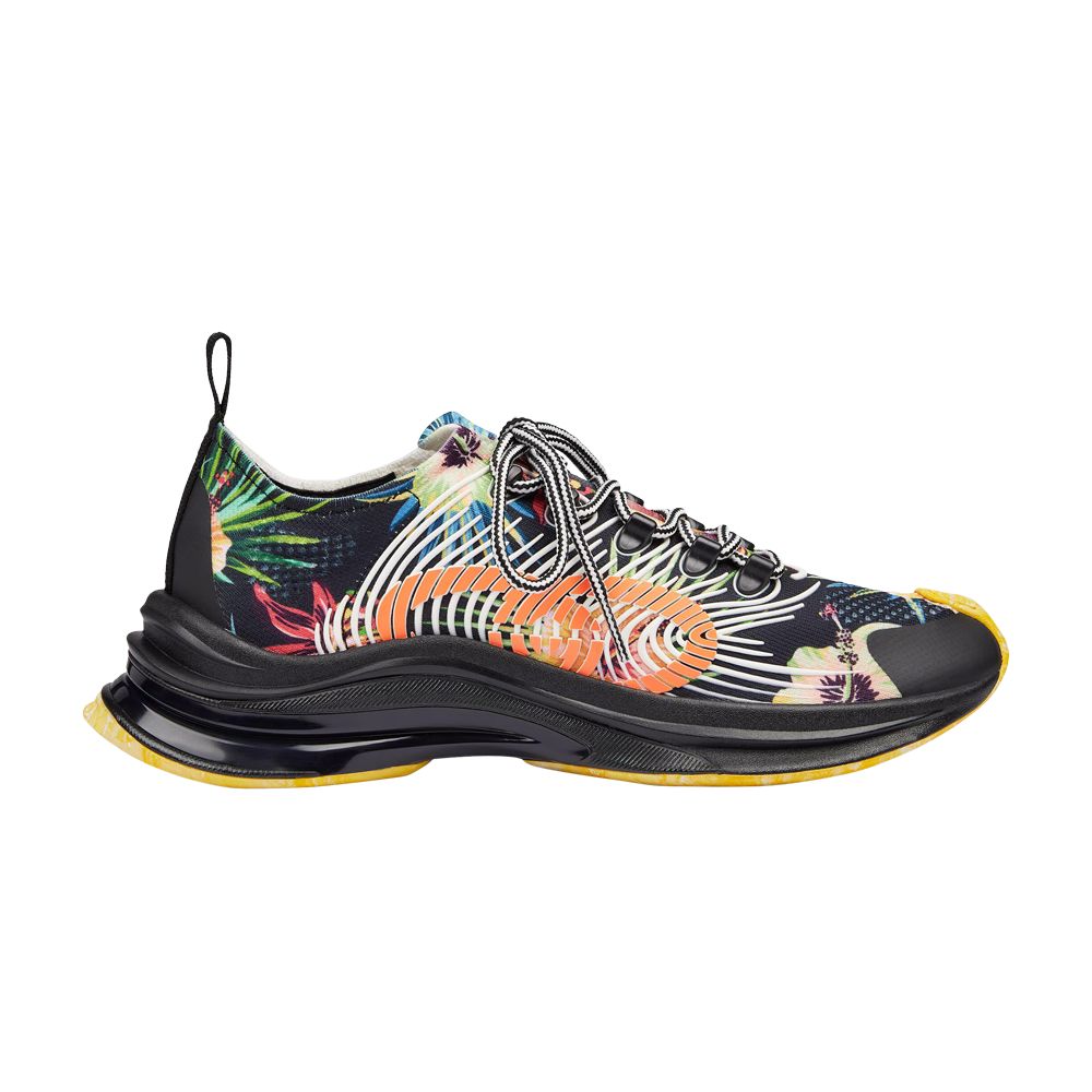 Gucci Run Sneaker 'Floral' | Black | Men's Size 4.5