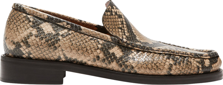 Acne Studios Loafer Beige Snake Print