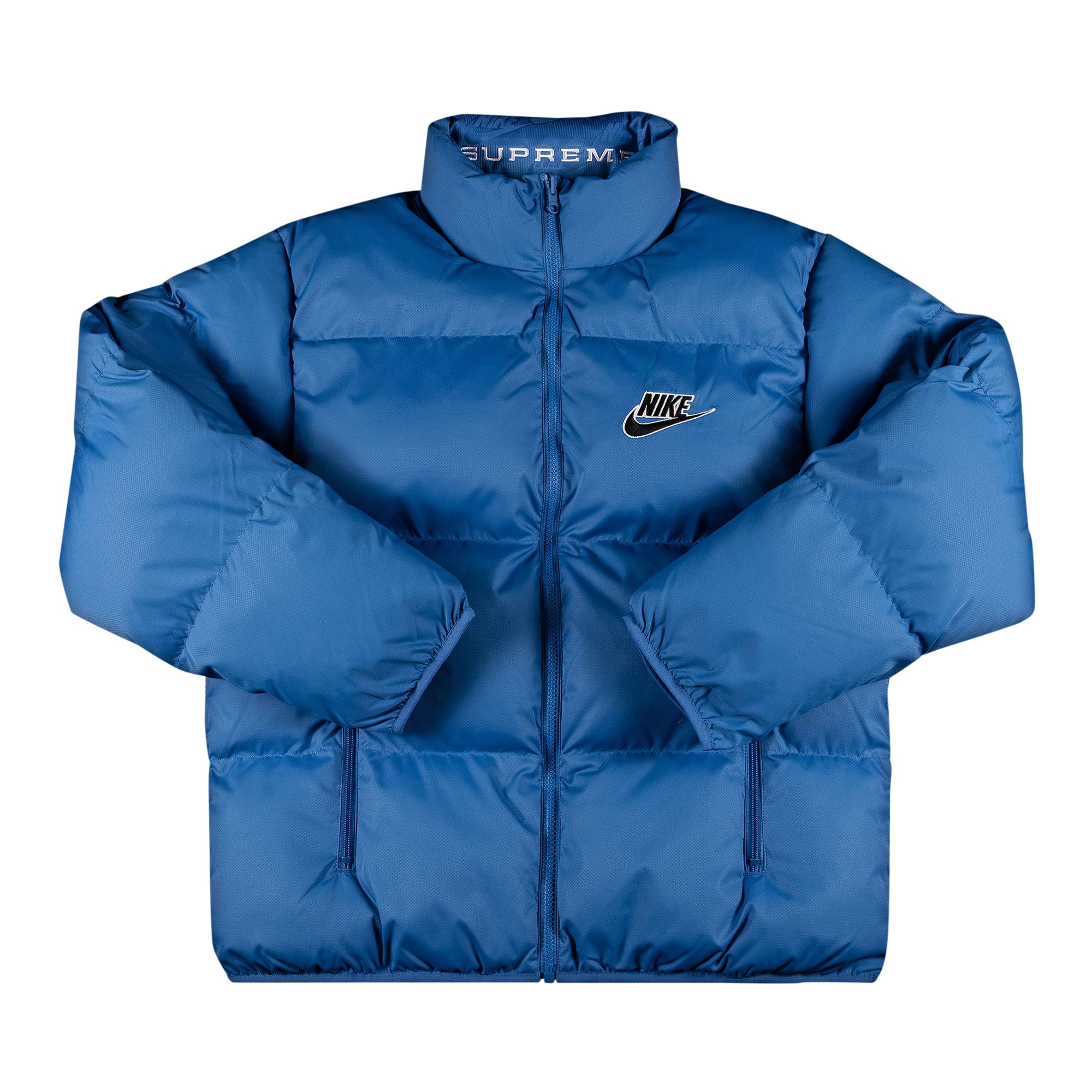 Supreme x Nike Reversible Puffy Jacket 'Blue' | Men's Size L