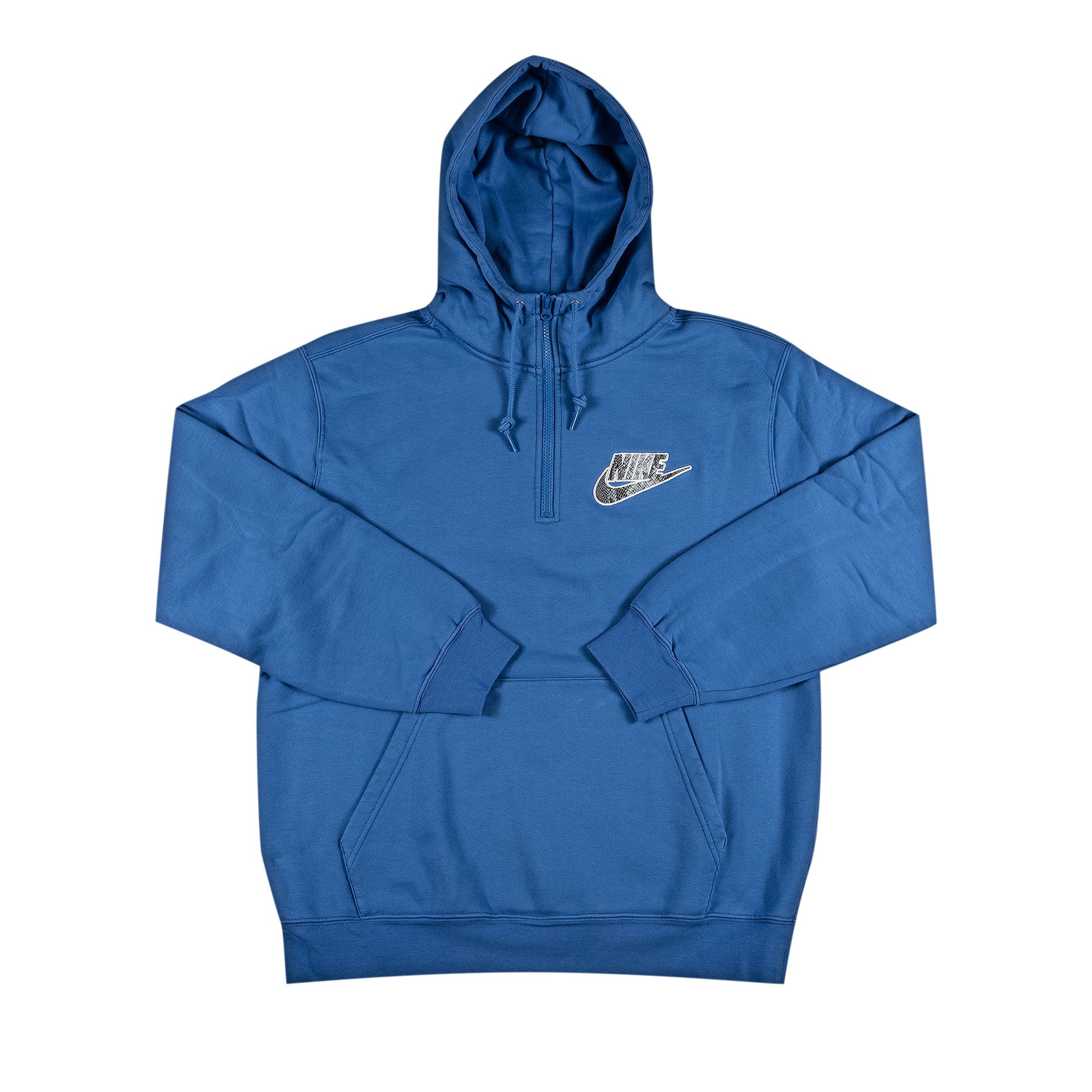 Supreme x Nike Half Zip Hooded Sweatshirt 'Blue' | Men's Size L