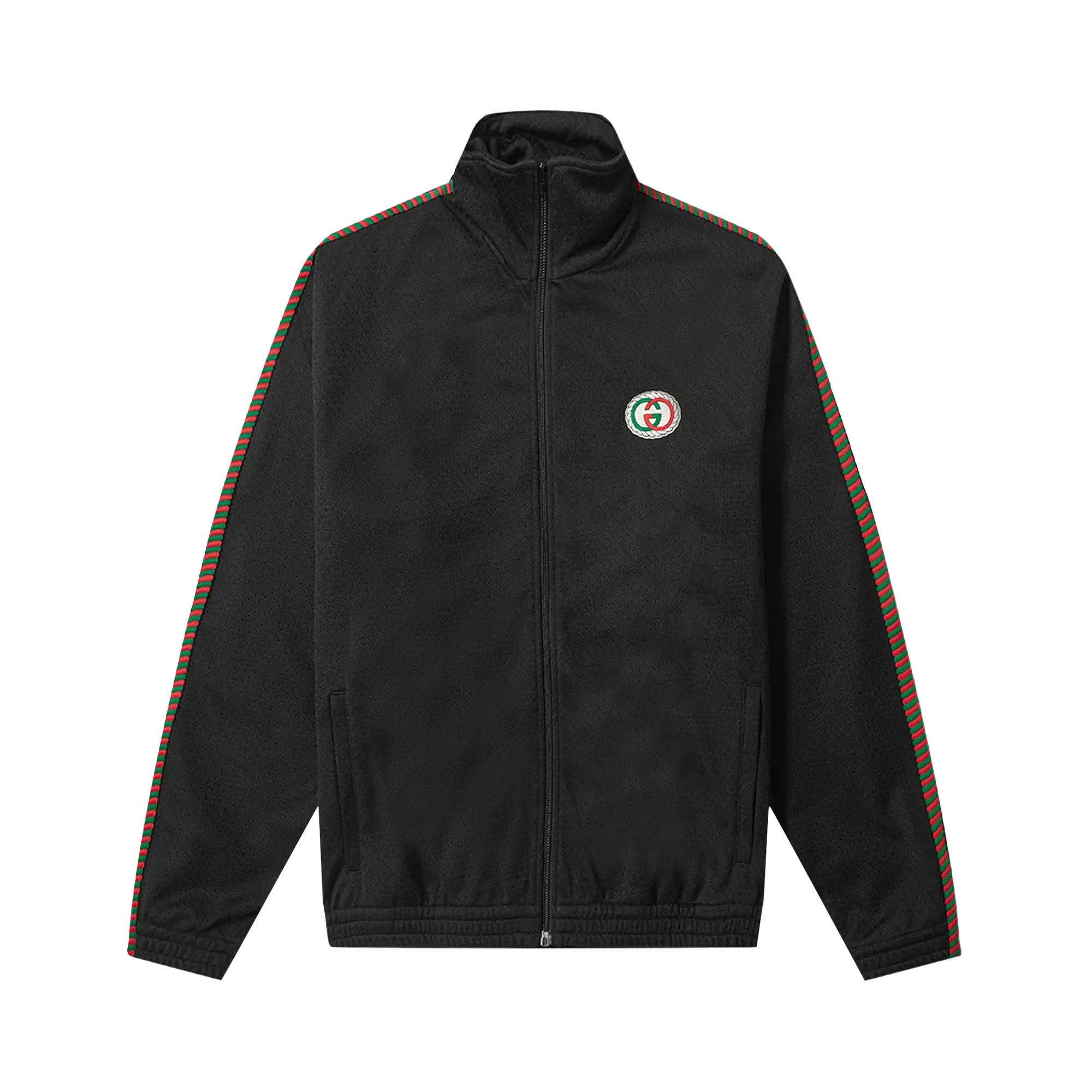 Pre-owned Gucci Mesh Oversize Jacket With Patch 'black/multicolor' | Men's Size S
