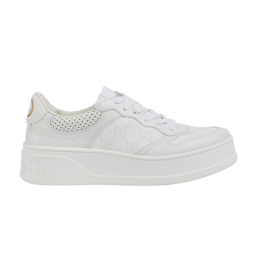 Pre-owned Gucci Wmns Gg Sneaker 'white Grey'