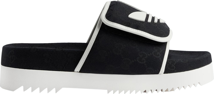 Adidas x Gucci Slide Sandal Black GG Monogram