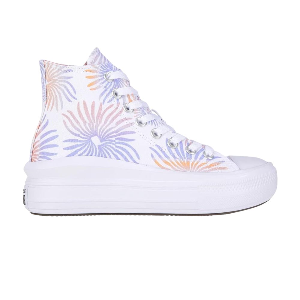 Converse Wmns Chuck Taylor All Star Move High 'Ultraviolet Peach Floral' | White | Women's Size 6 - A06672C