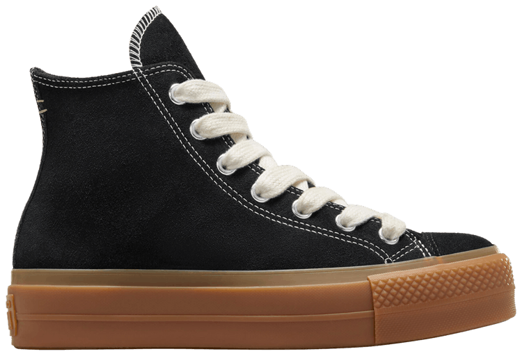 Converse Wmns Chuck Taylor All Star Lift Platform High Black Honey Gum