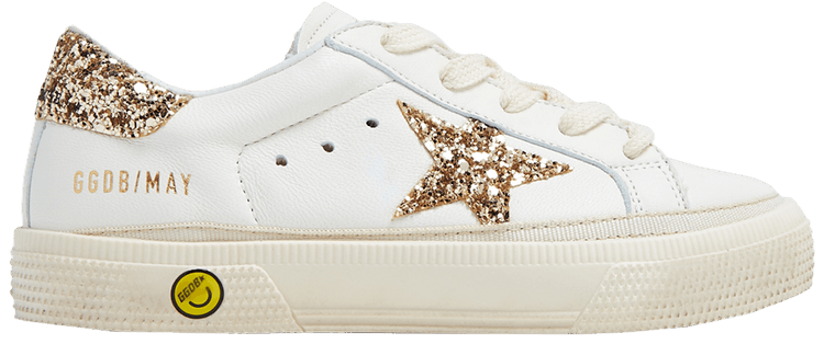 Golden Goose May Kids 'White Gold Glitter'