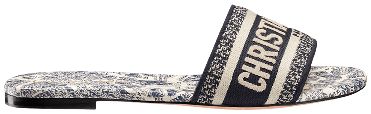 Buy Dior Wmns DWay Slide 'Plan de Paris Motif - White Black