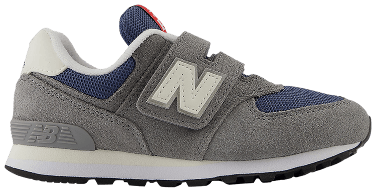 New Balance 574 Hook Loop Little Kid Wide Shadow Grey Vintage Indigo