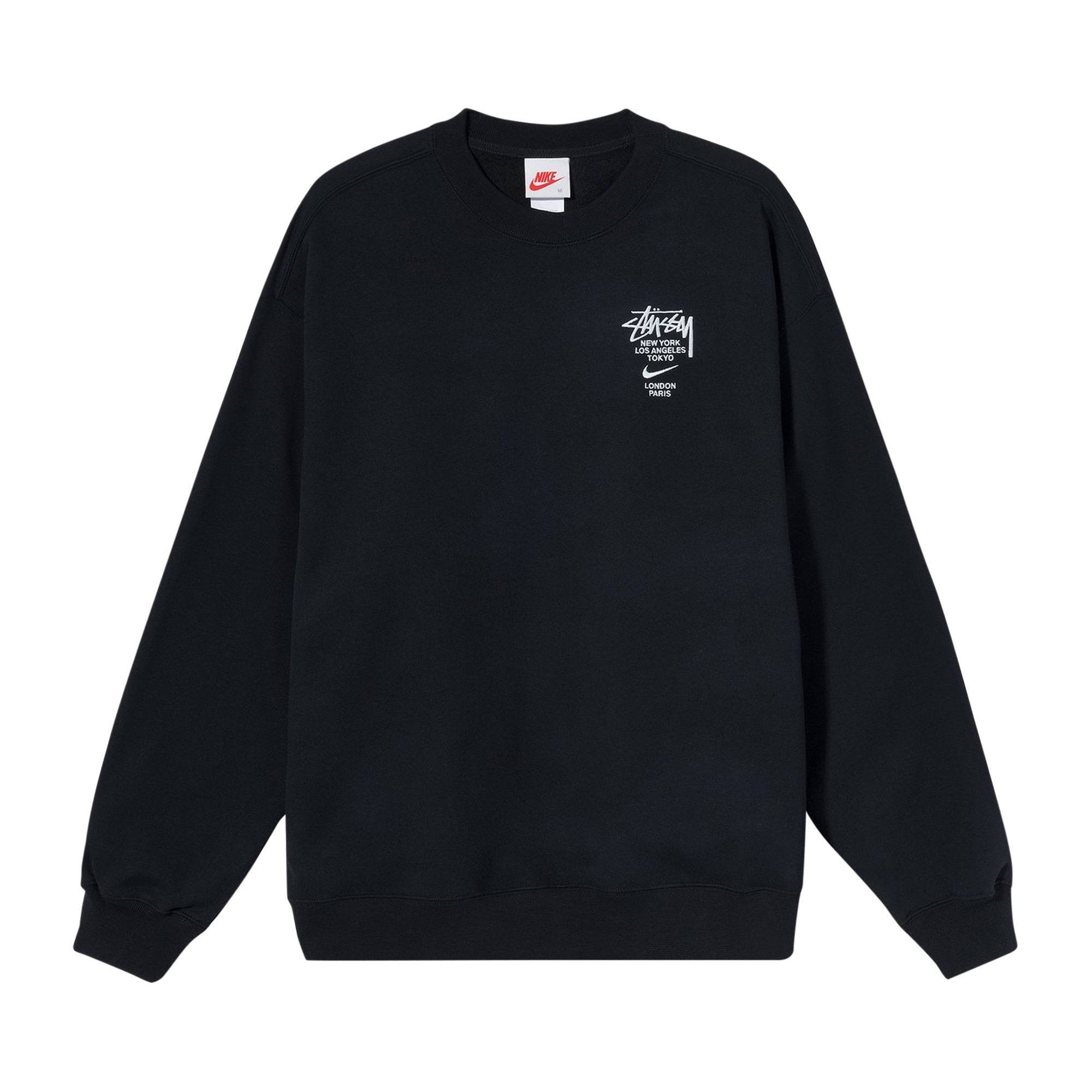 Nike x Stussy NRG ZR Crew Fleece 'Black' | Men's Size M