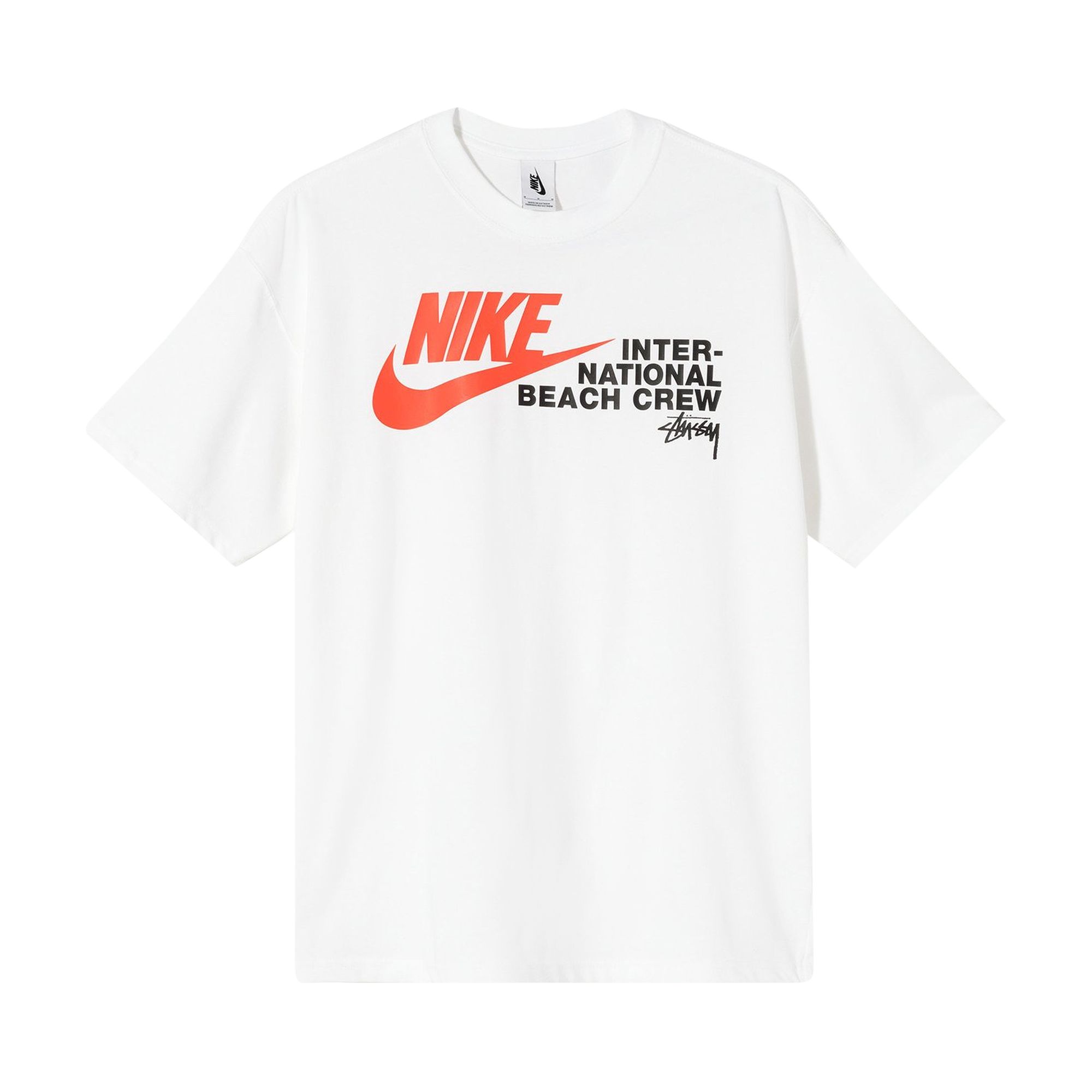 Nike x Stussy International Beach Crew Tee 'White' | Men's Size L