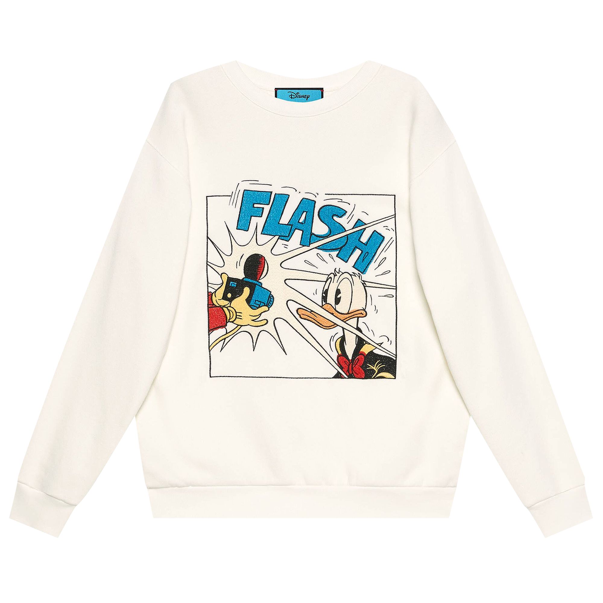 Gucci x Disney Donald Duck Cotton Sweatshirt 'White' | Women's Size 2XS