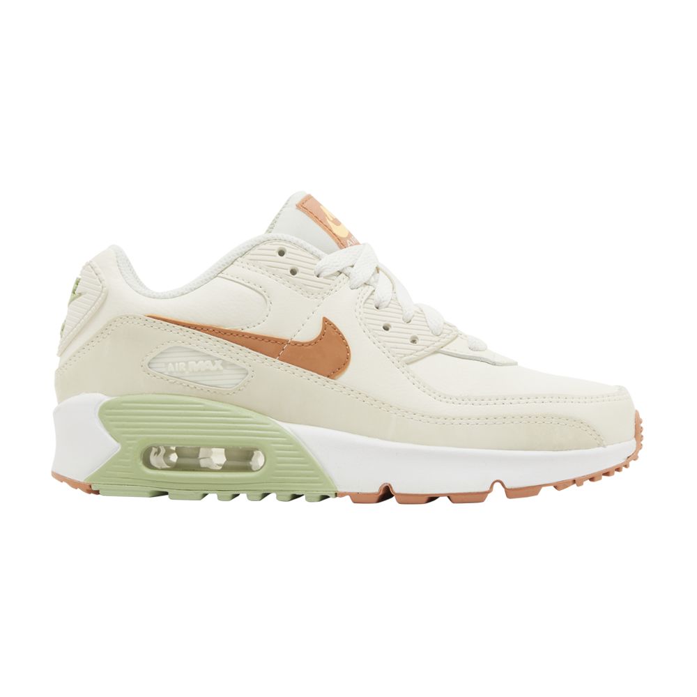 Nike Air Max 90 Leather GS 'Pale Ivory Honeydew' | Cream | Kid's Size 5