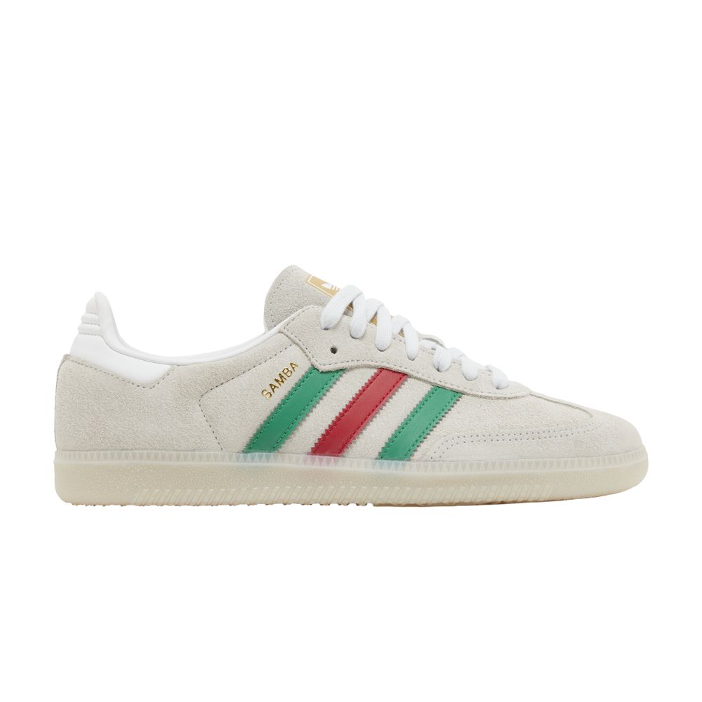 adidas Samba OG 'Crystal White Green Scarlet' | Grey | Men's Size 10.5
