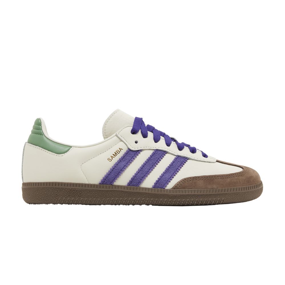 ADIDAS ORIGINALS WMNS SAMBA OG 'OFF WHITE PURPLE GREEN'