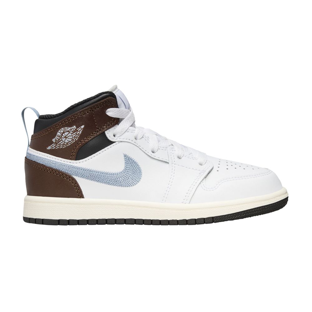 Air Jordan 1 Mid SE PS 'White Blue Grey' - FQ8220-142