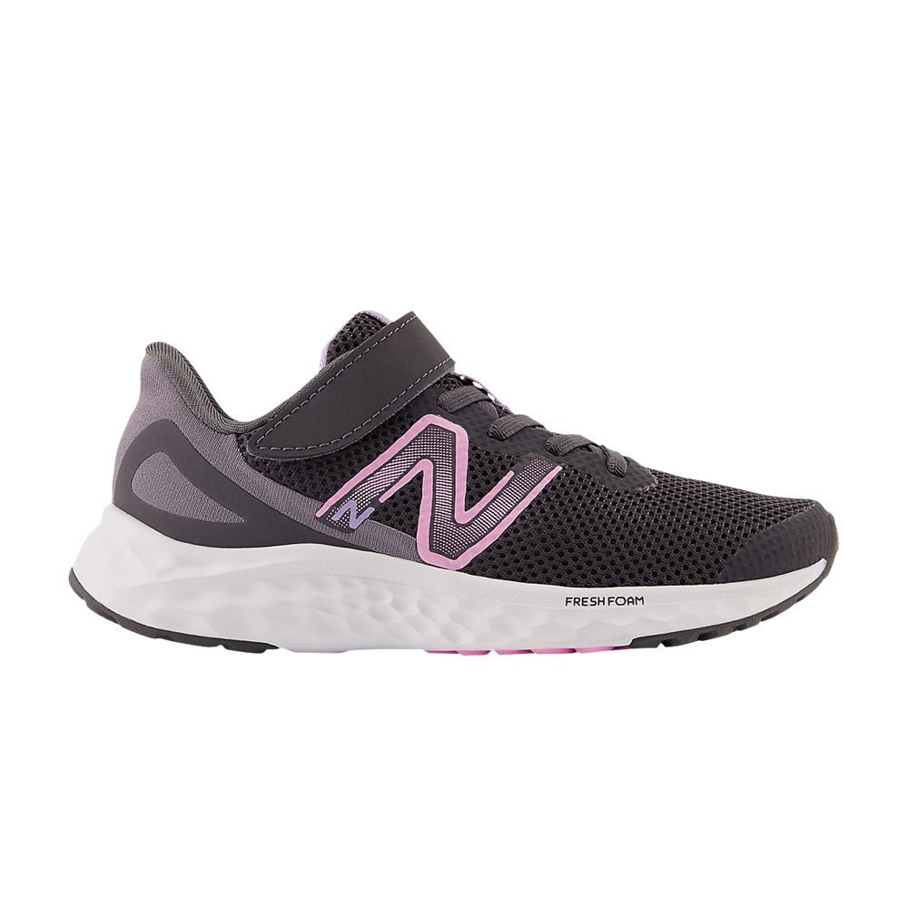 New Balance Fresh Foam Arishi v4 Bungee Lace Top Strap Little Kid Wide 'Magnet Orbit Pink' | Grey | Kid's Size 12