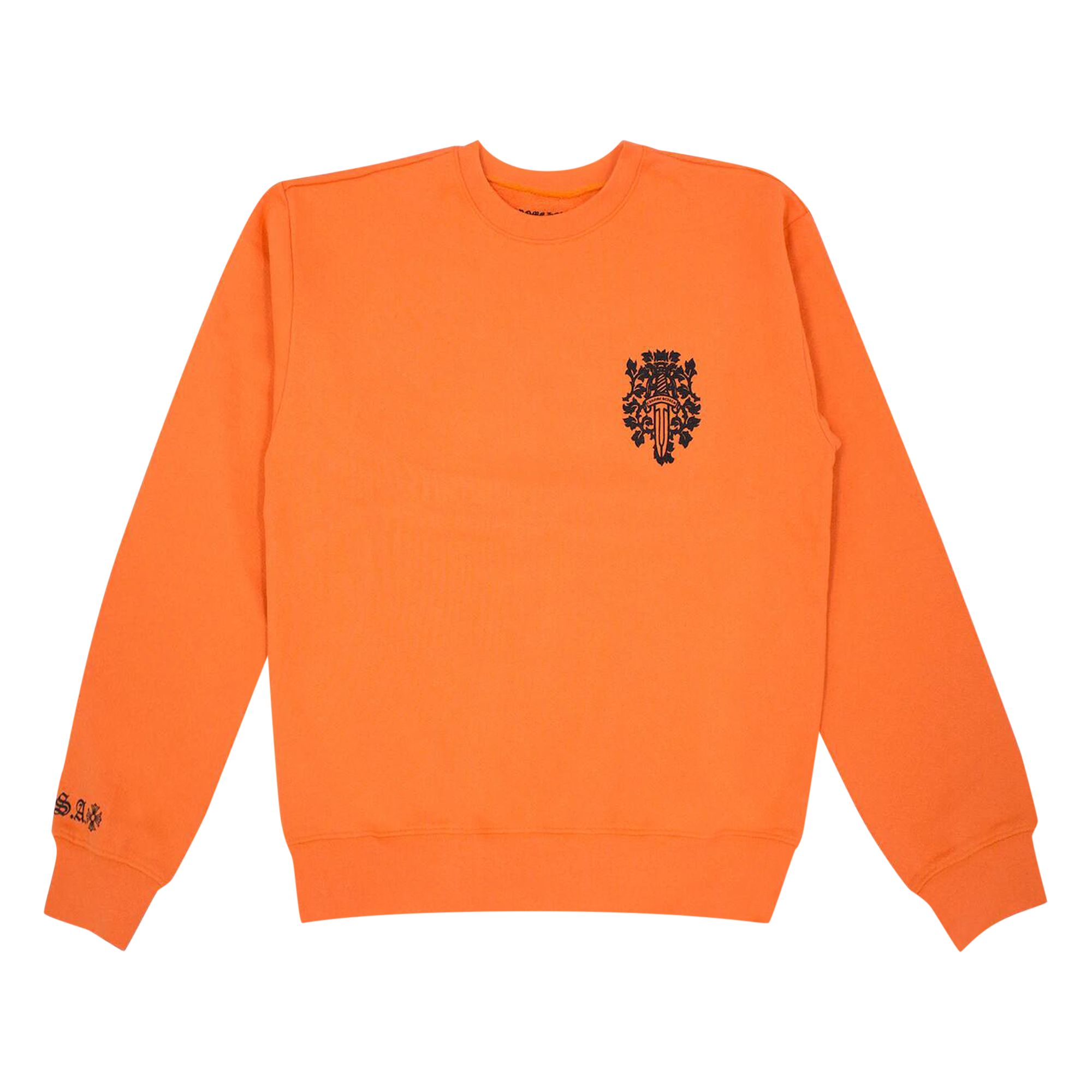 Pre-owned Chrome Hearts Vine Dagger Crewneck Sweatshirt 'orange/black'