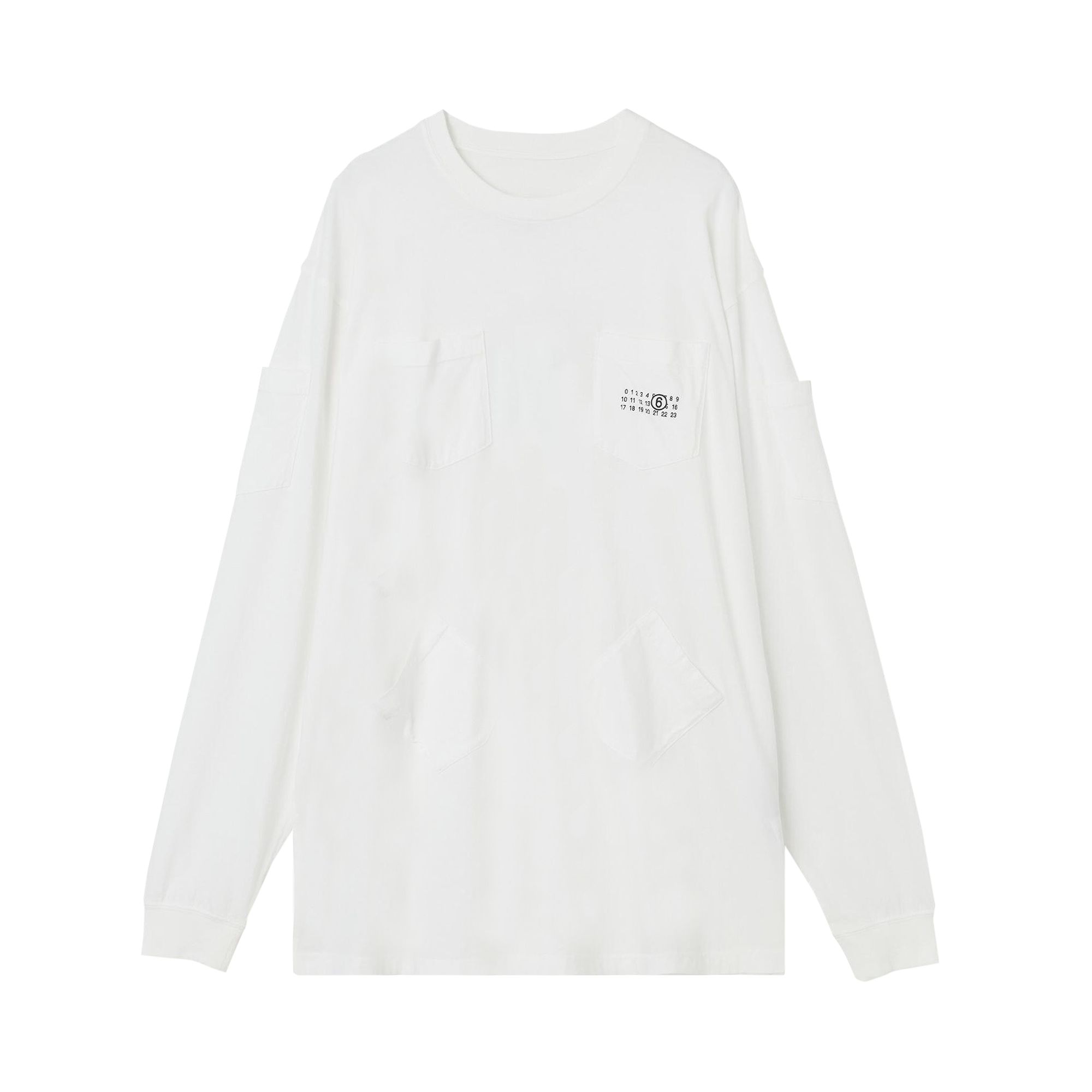 MM6 Maison Margiela Multi Pockets Long-Sleeve T-Shirt 'White' | Men's Size L
