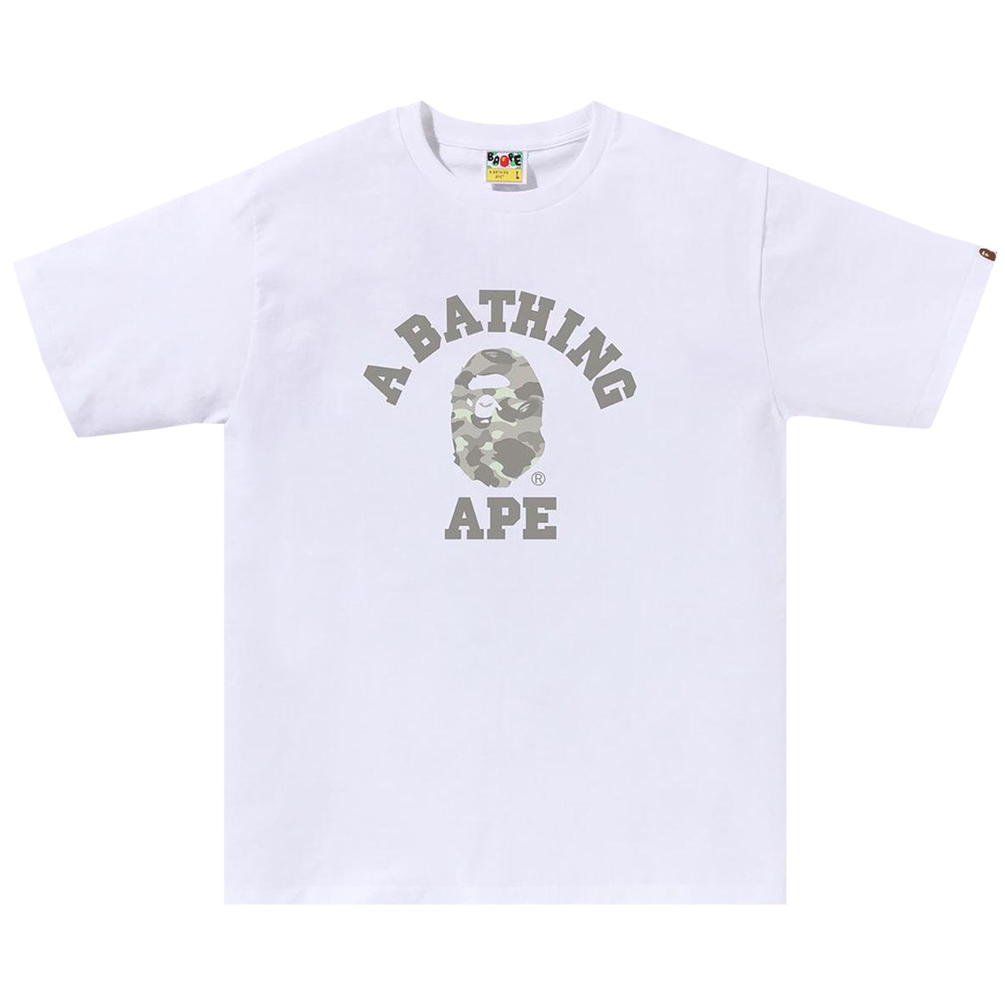 Pre-owned Bape City Camo College Tee 'white/grey' | Men's Size Xl