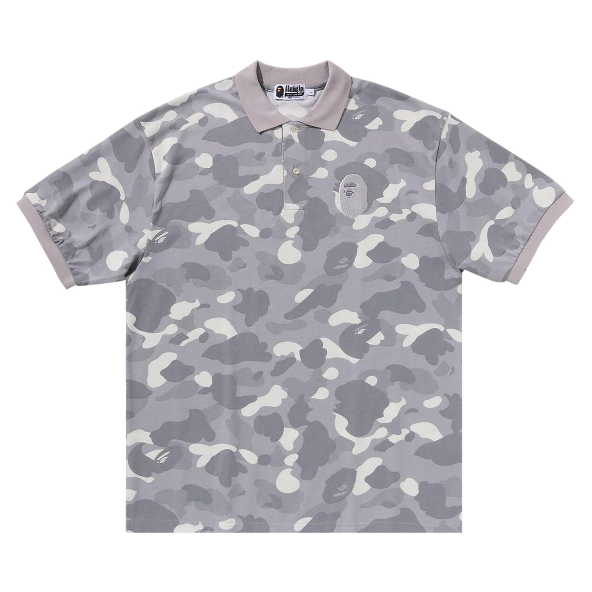 BAPE City Camo Large Ape Head Polo Relaxed Fit 'Grey' | Men's Size S