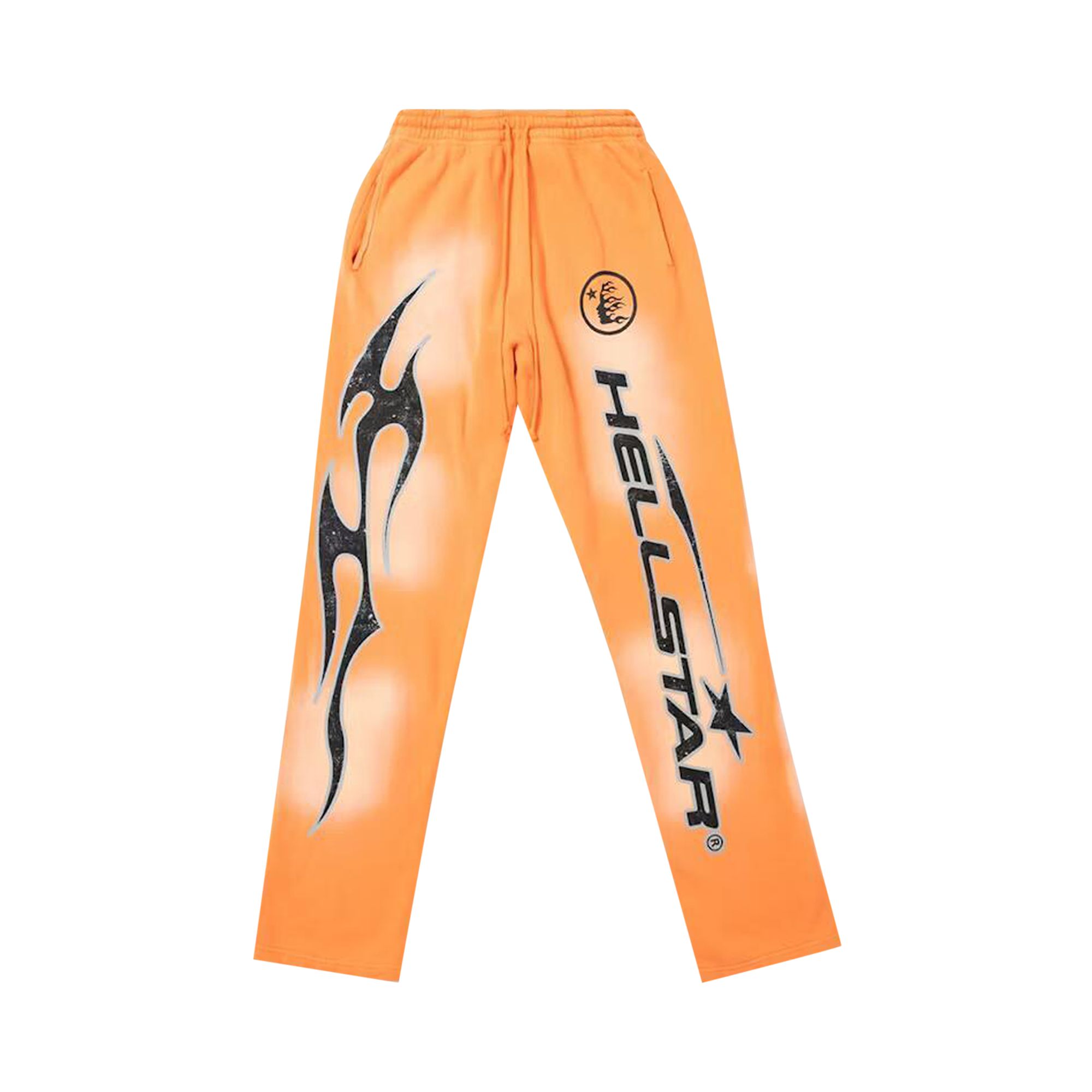 Hellstar Fire Flare Bottom Sweatpants 'Orange Dye' | Men's Size XL