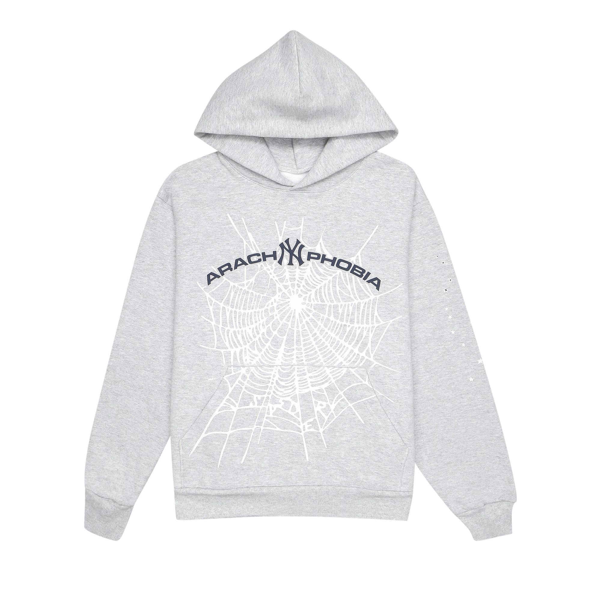 Sp5der Arach NY Phobia Hoodie 'Ash Grey' | Men's Size M