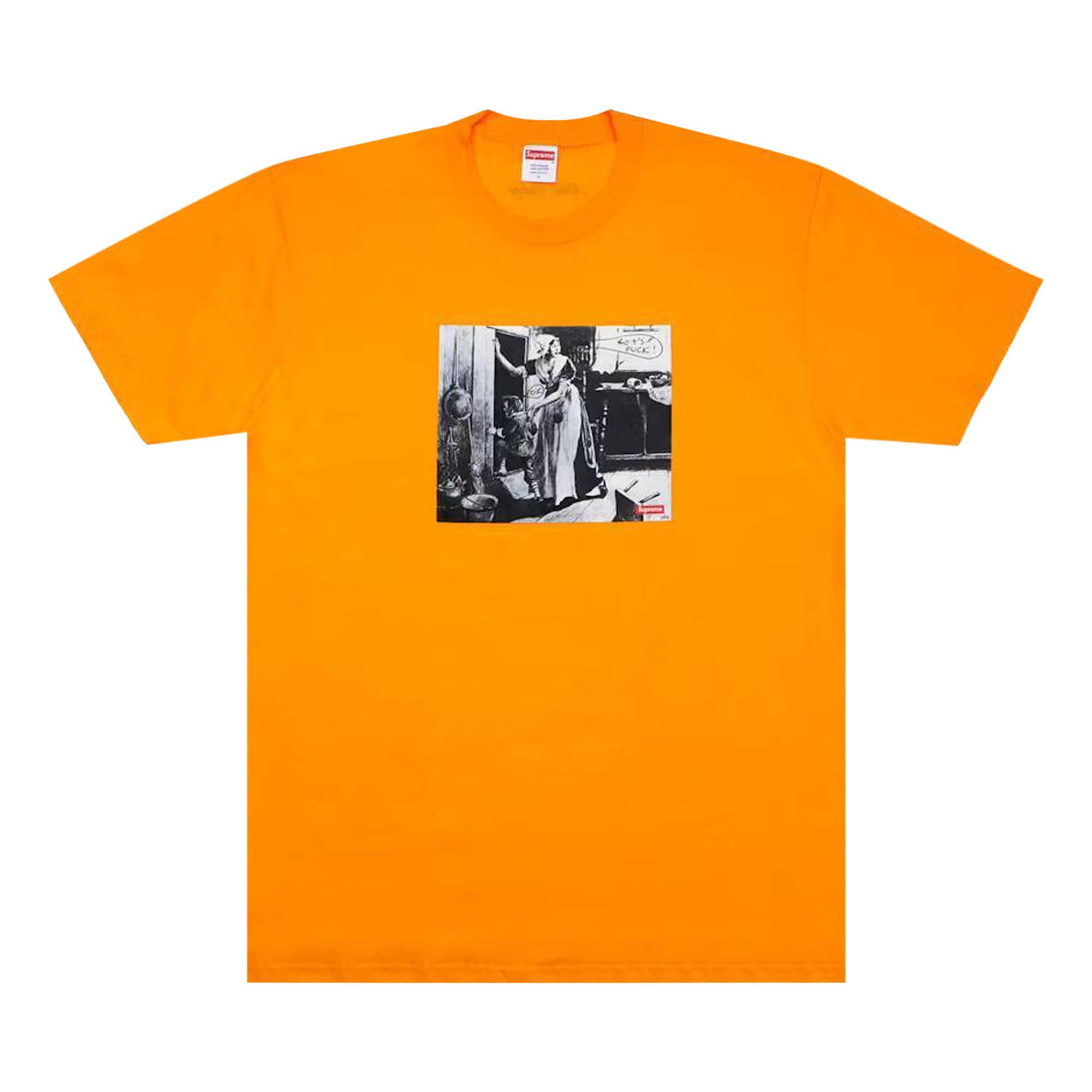 Pre-owned Supreme X Mike Kelley Hiding From Indians Tee 'bright Orange' | Men's Size Xl