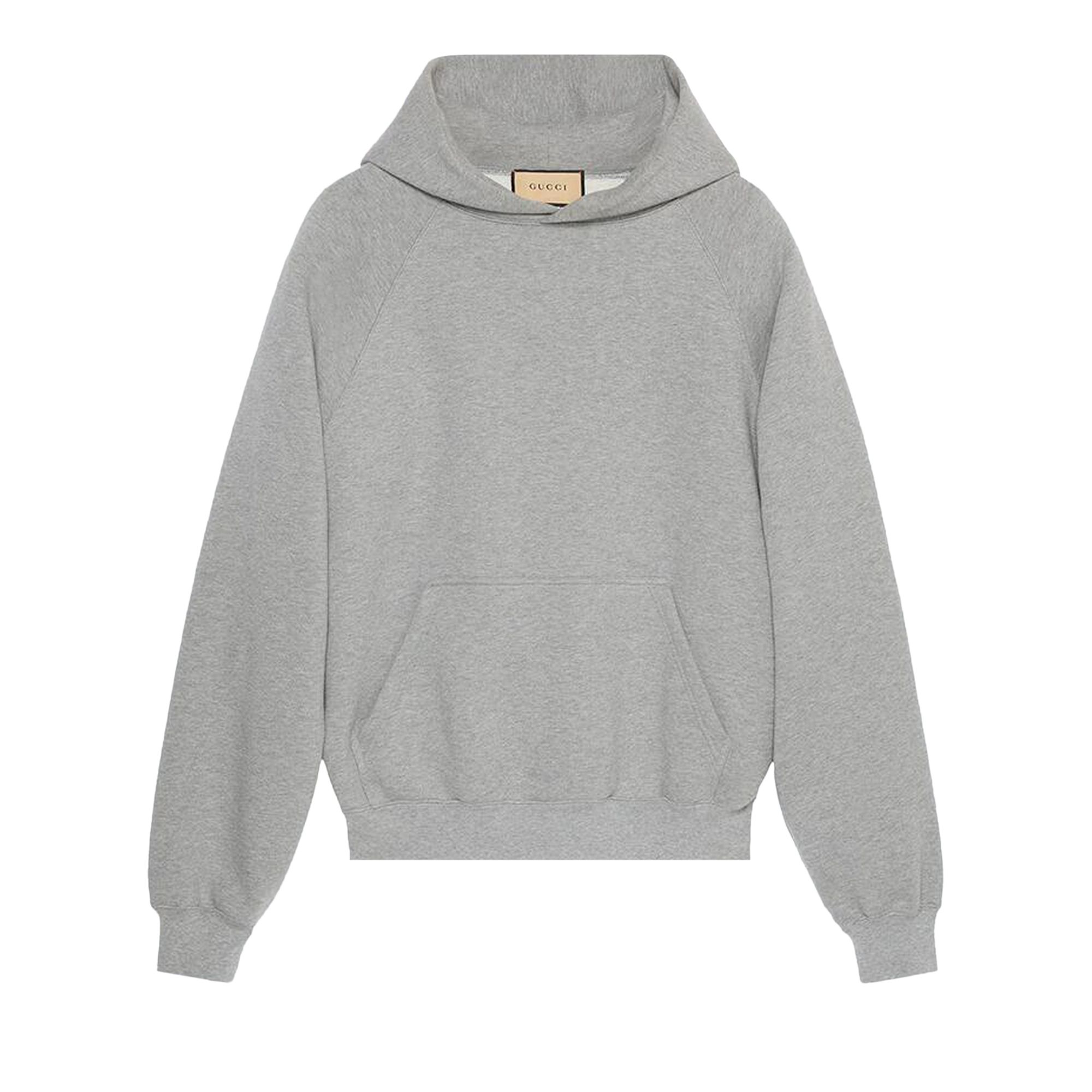 Pre-owned Gucci Hooded Sweatshirt 'grey Melange' | Men's Size M