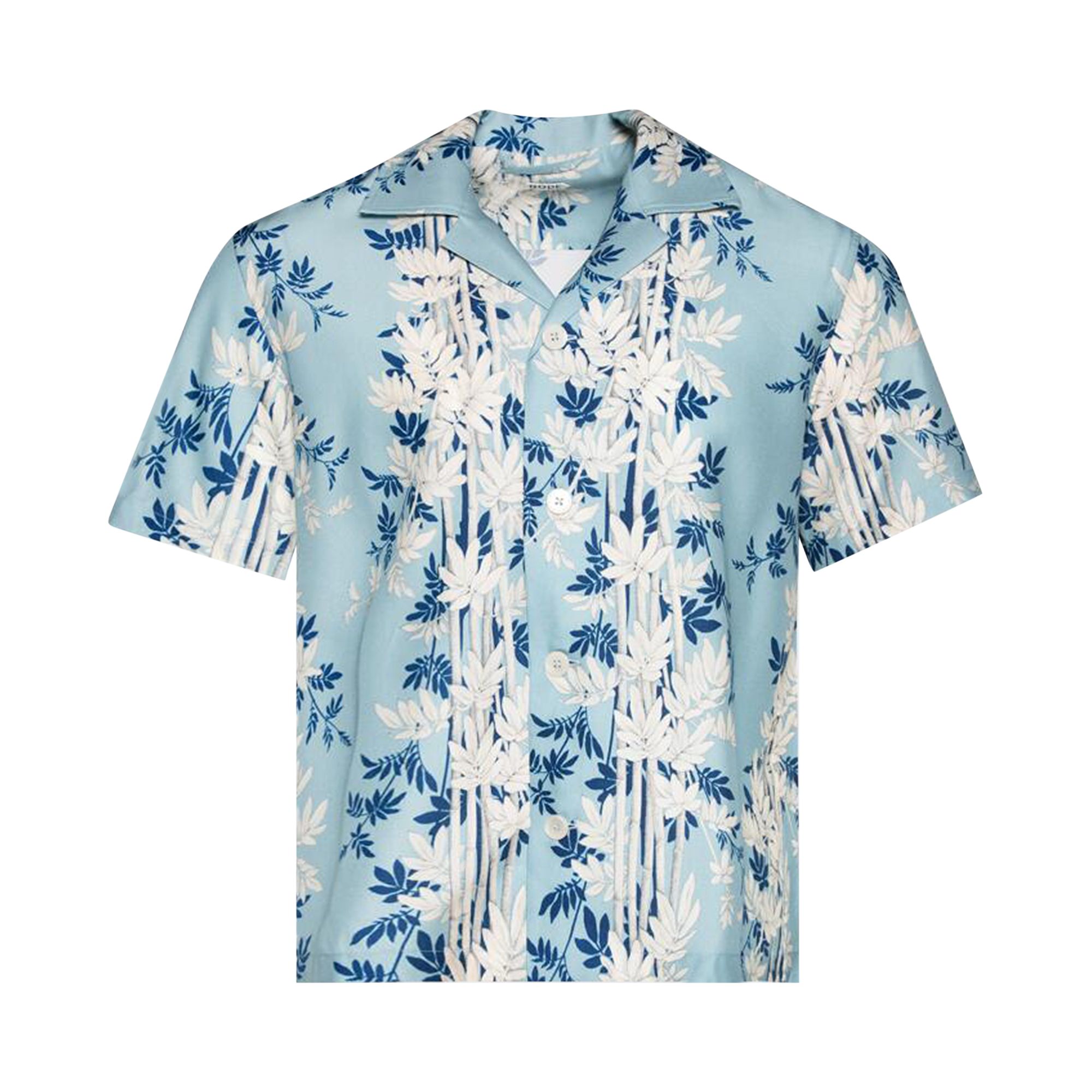 Pre-owned Bode Bamboo Forest Short-sleeve Shirt 'blue/multicolor' | Men's Size Xl