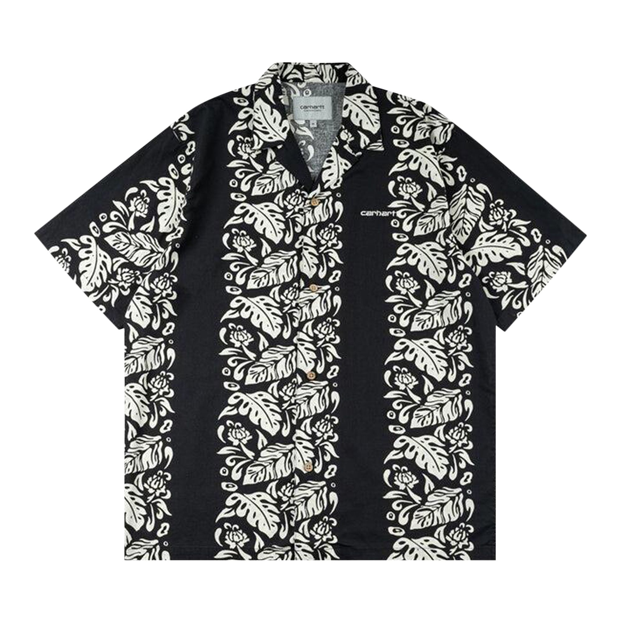Carhartt WIP Floral Shirt 'Black/Wax' | Men's Size XL