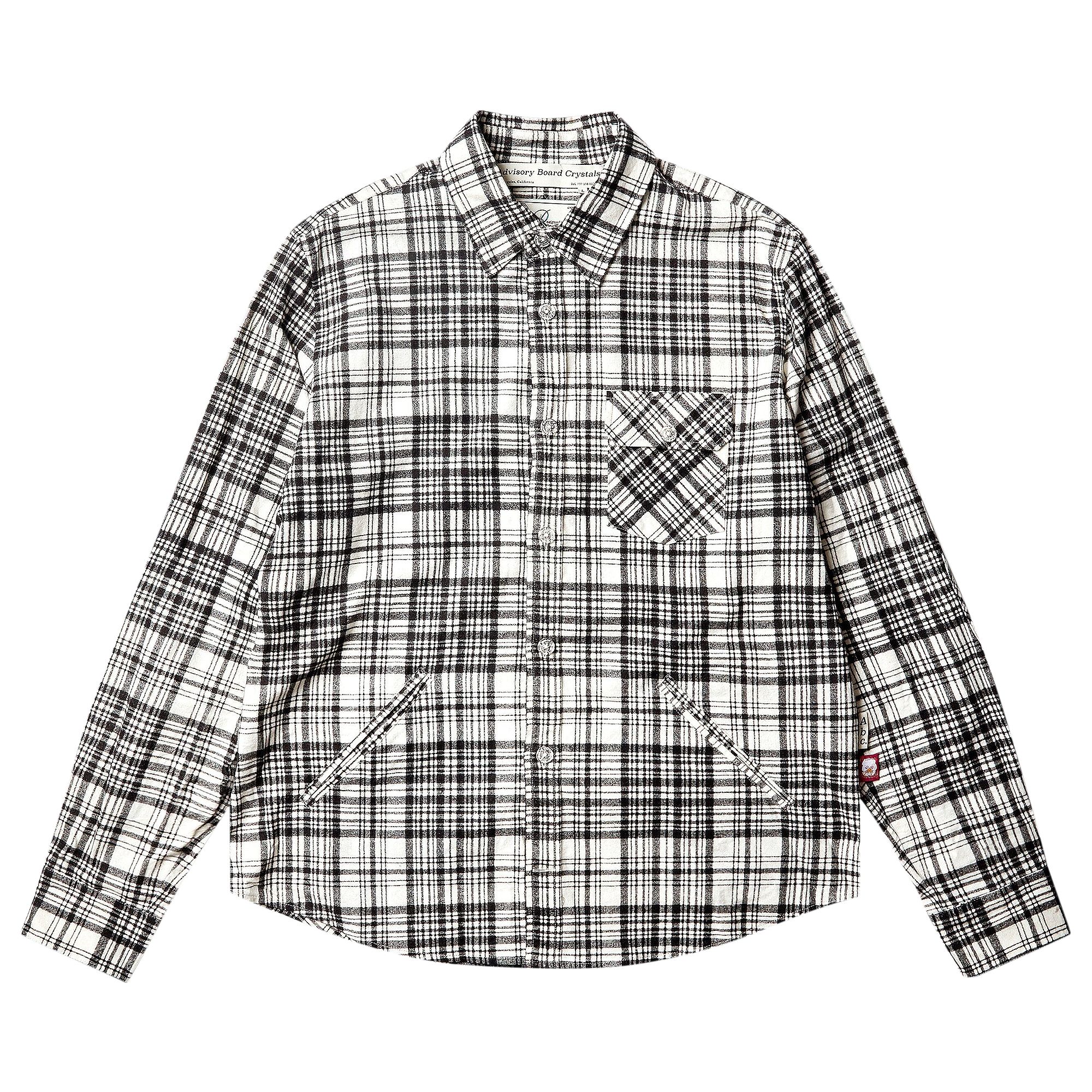 Pre-owned Advisory Board Crystals Alumni Plaid Overshirt 'black/white Check' | Men's Size M
