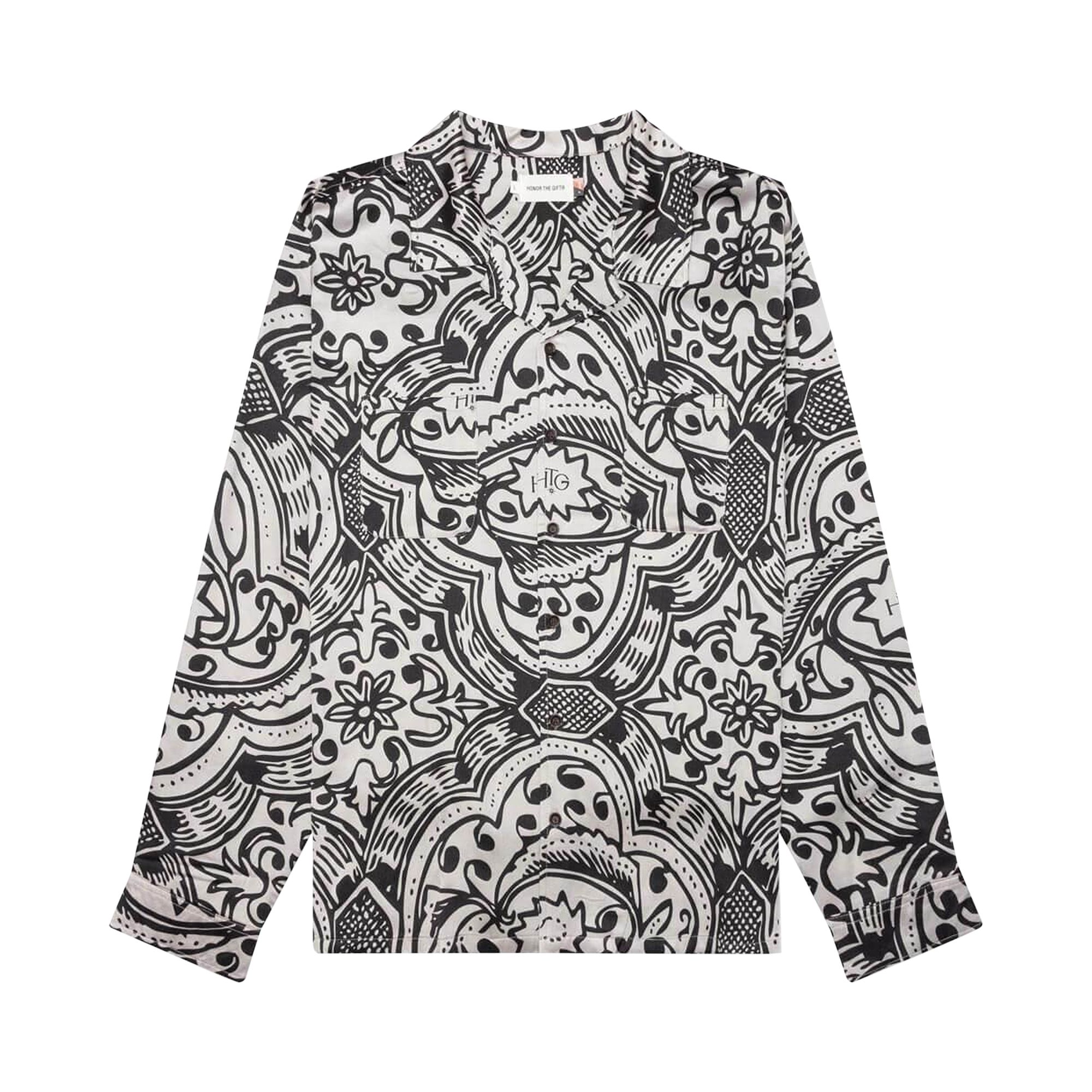 Pre-owned Honor The Gift Long-sleeve Printed Shirt 'black' | Men's Size M