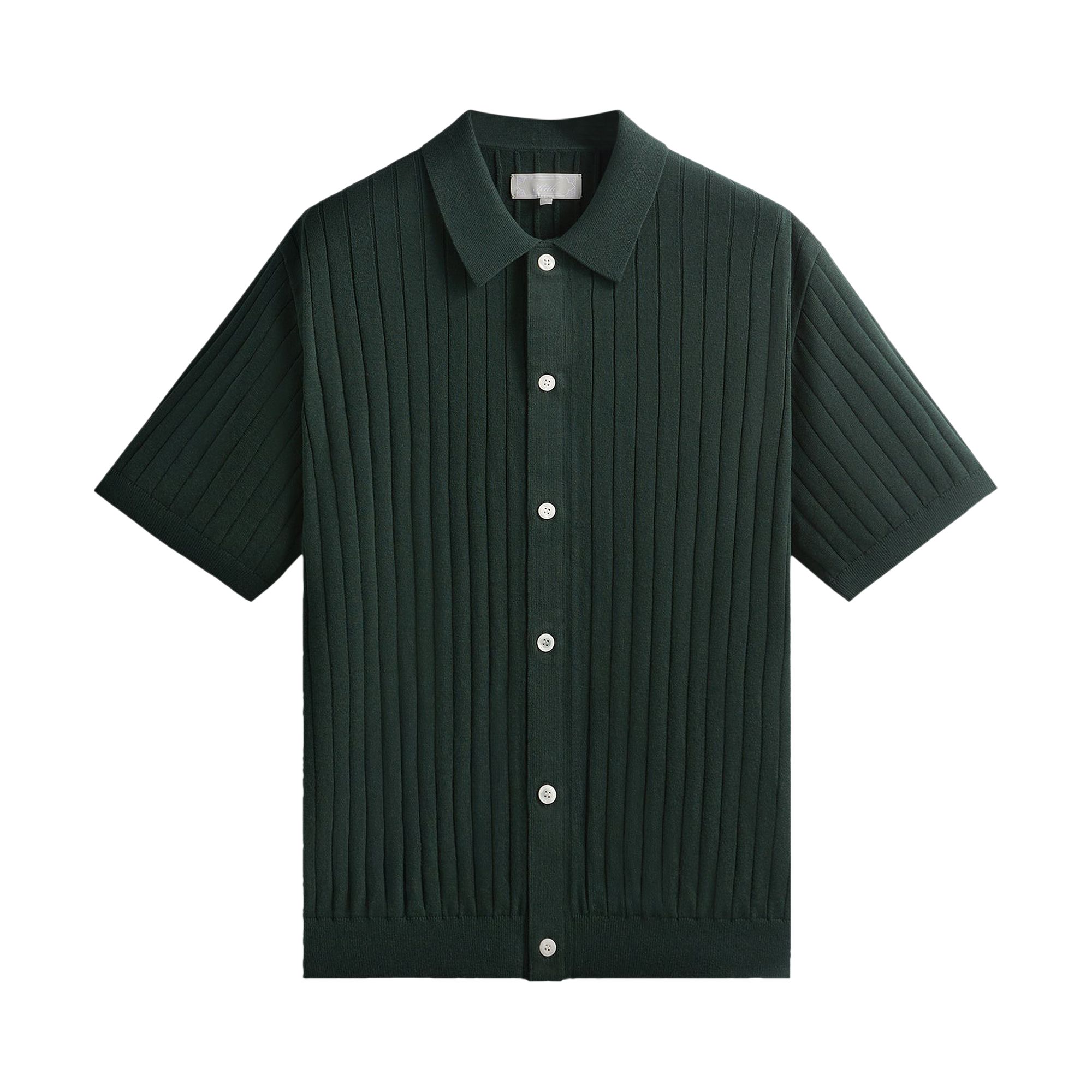 Kith Rhys Knit Stripe Button Down Shirt 'Stadium' | Green | Men's Size XL