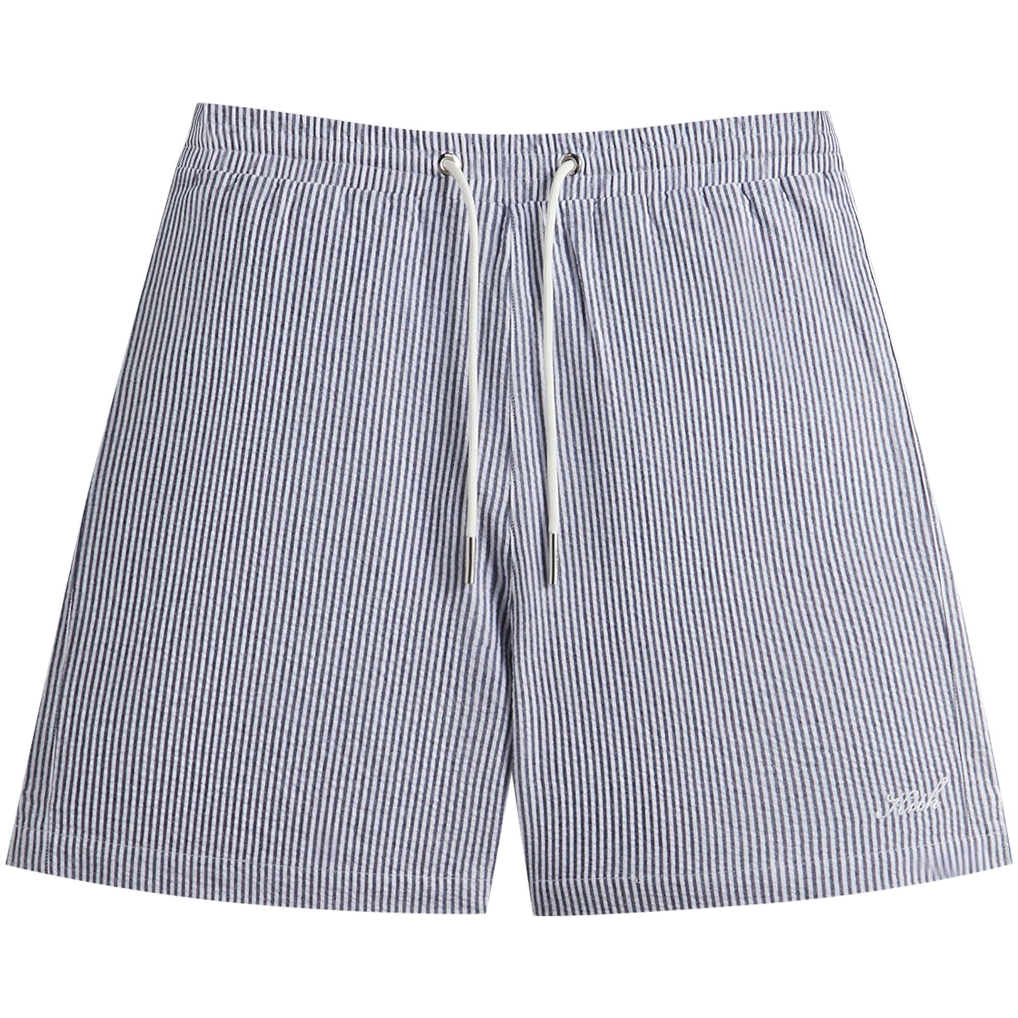 Pre-owned Kith Seersucker Active Short 'nocturnal' | Blue | Men's Size L