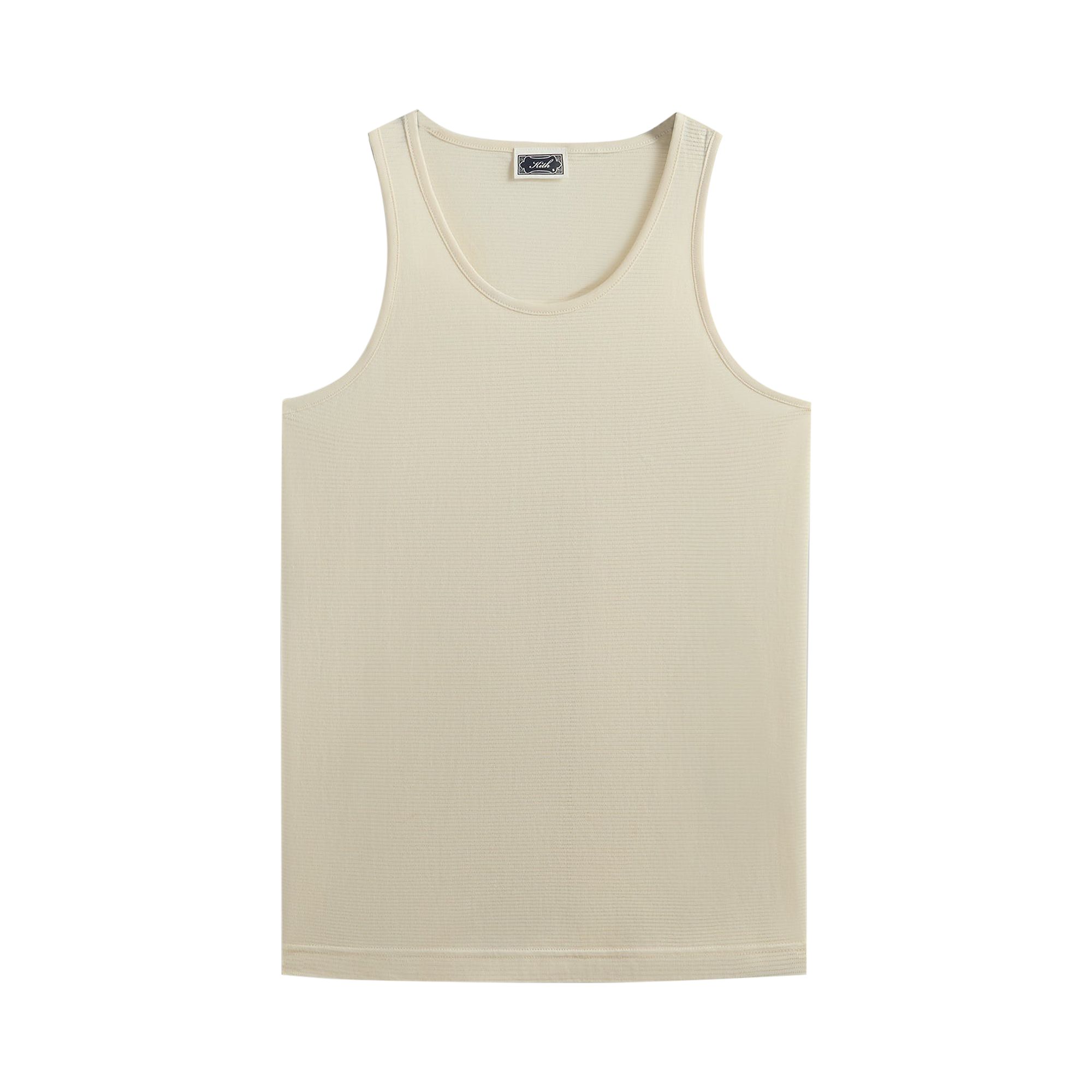Pre-owned Kith Pointelle Mesh Spencer Tank 'sandrift' | Cream | Men's Size Xs In White