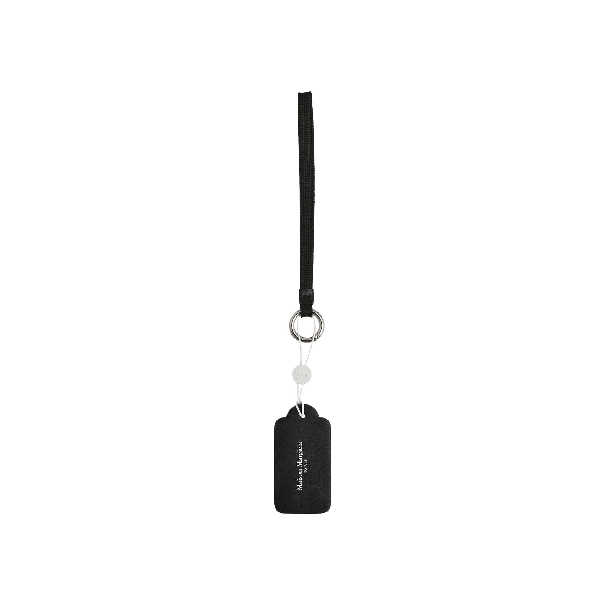 Pre-owned Maison Margiela Tag Key Ring With Short Lace 'black' | Men's Size Onesize